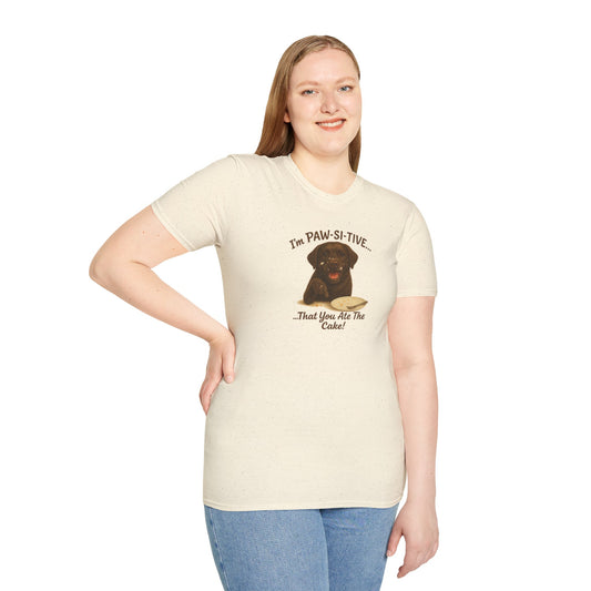 “I’m Paw-Si-Tive That You Ate The Cake!” Funny  Unisex Dog T-Shirt - Chubby Little Cheeks Co.
