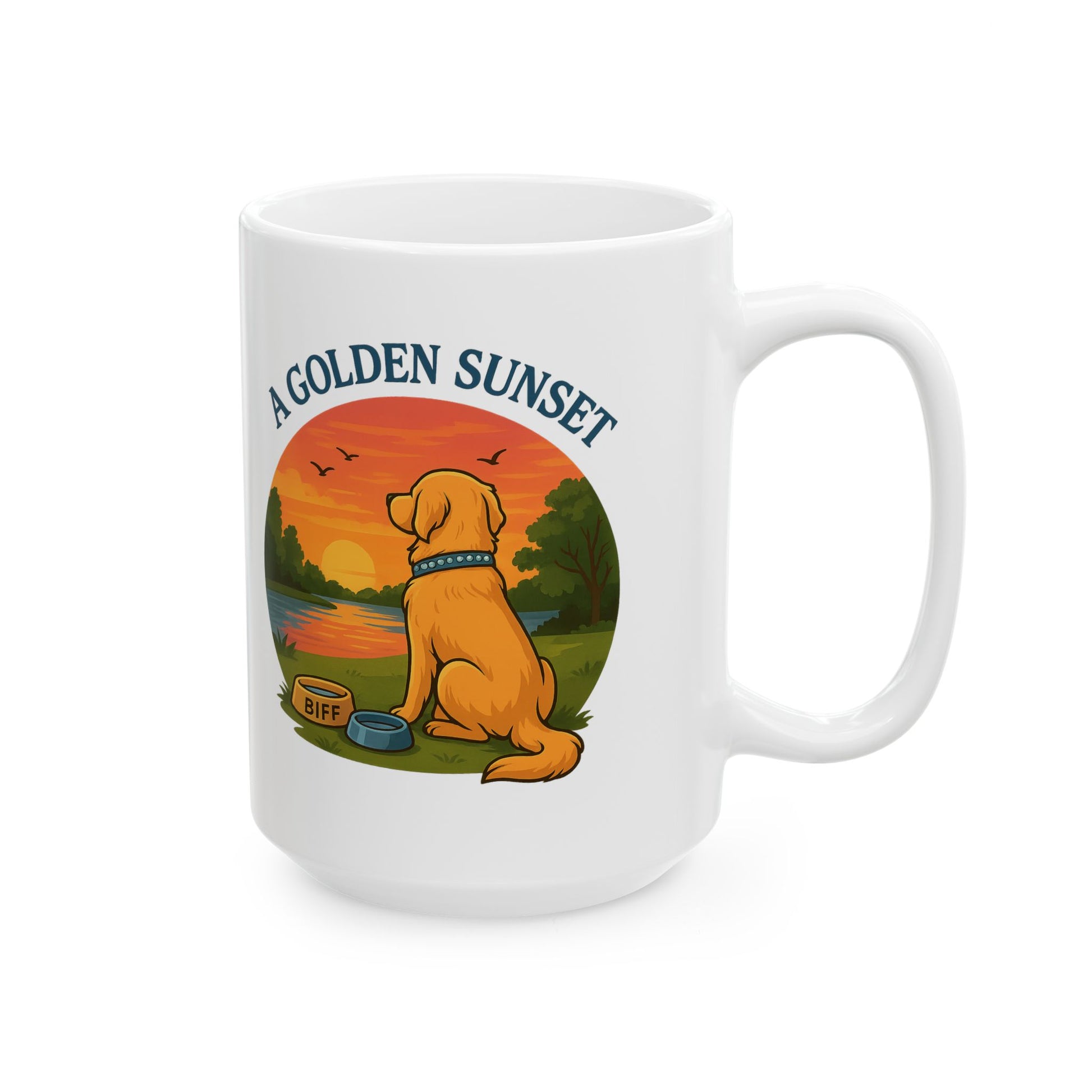 A Golden Sunset- Ceramic Mug - Perfect for Dog Lovers - Chubby Little Cheeks Co.