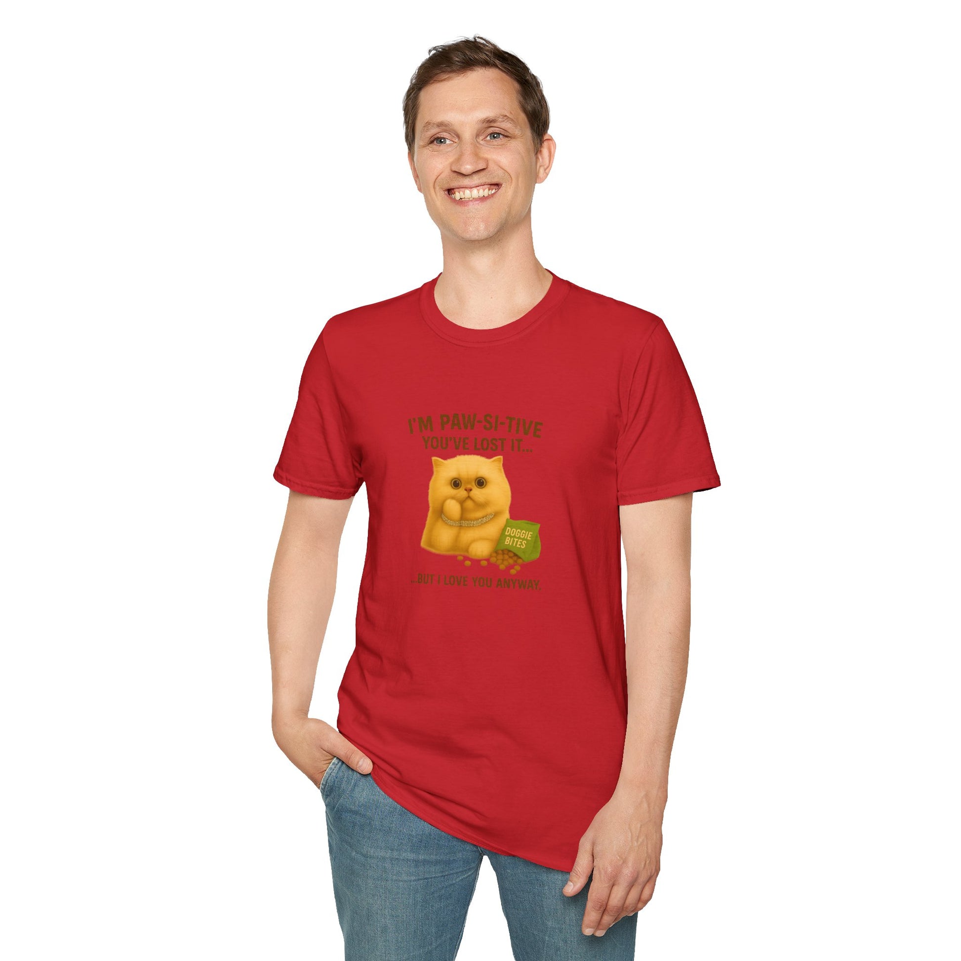 I’m Paw-si-tive You’ve Lost It Cat T-Shirt – Funny Persian Cat With Doggie Treats - Chubby Little Cheeks Co.