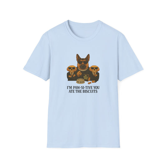 I'm Paw-Si-Tive You Ate The Biscuits-– Godfather-Style Dog T-shirt, German Shepherd “Da Boss,” Multipoos, Mafia Parody - Chubby Little Cheeks Co.