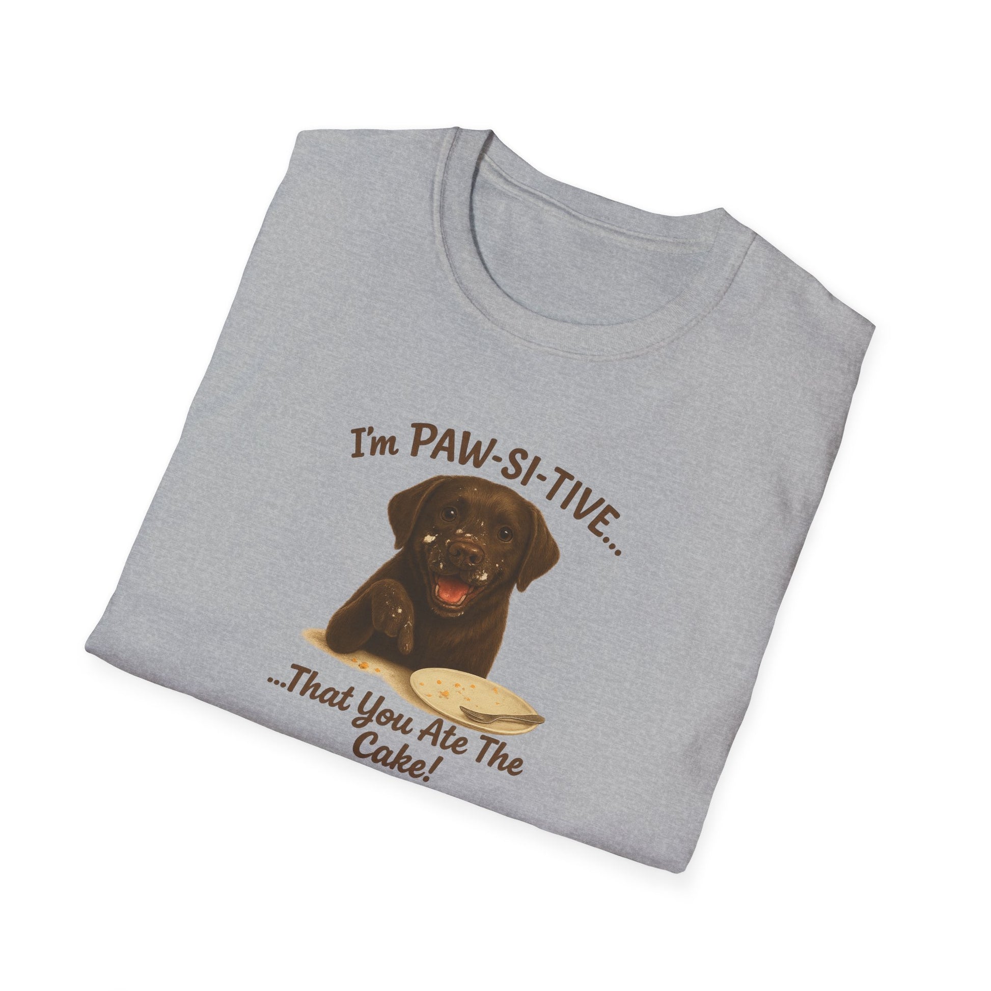 “I’m Paw-Si-Tive That You Ate The Cake!” Funny  Unisex Dog T-Shirt - Chubby Little Cheeks Co.