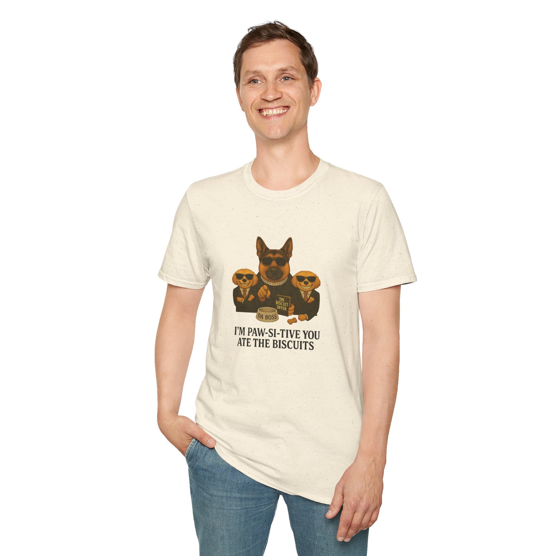 I'm Paw-Si-Tive You Ate The Biscuits-– Godfather-Style Dog T-shirt, German Shepherd “Da Boss,” Multipoos, Mafia Parody - Chubby Little Cheeks Co.