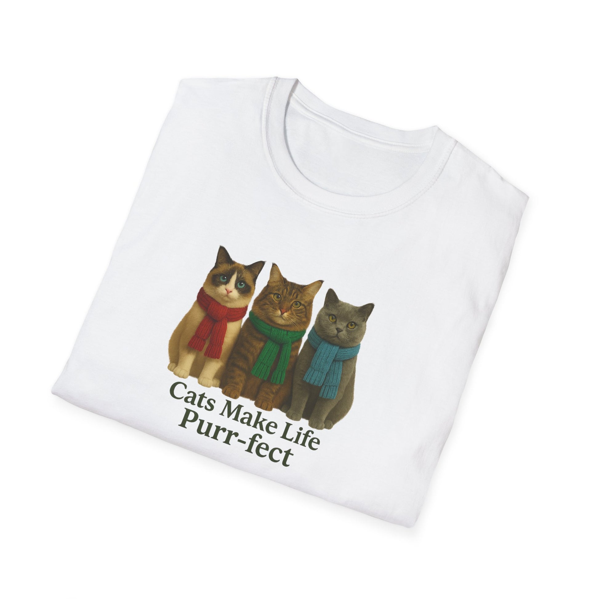 Cats Make Life Purr-fect T-Shirt, Cat Lovers Gift - Chubby Little Cheeks Co.