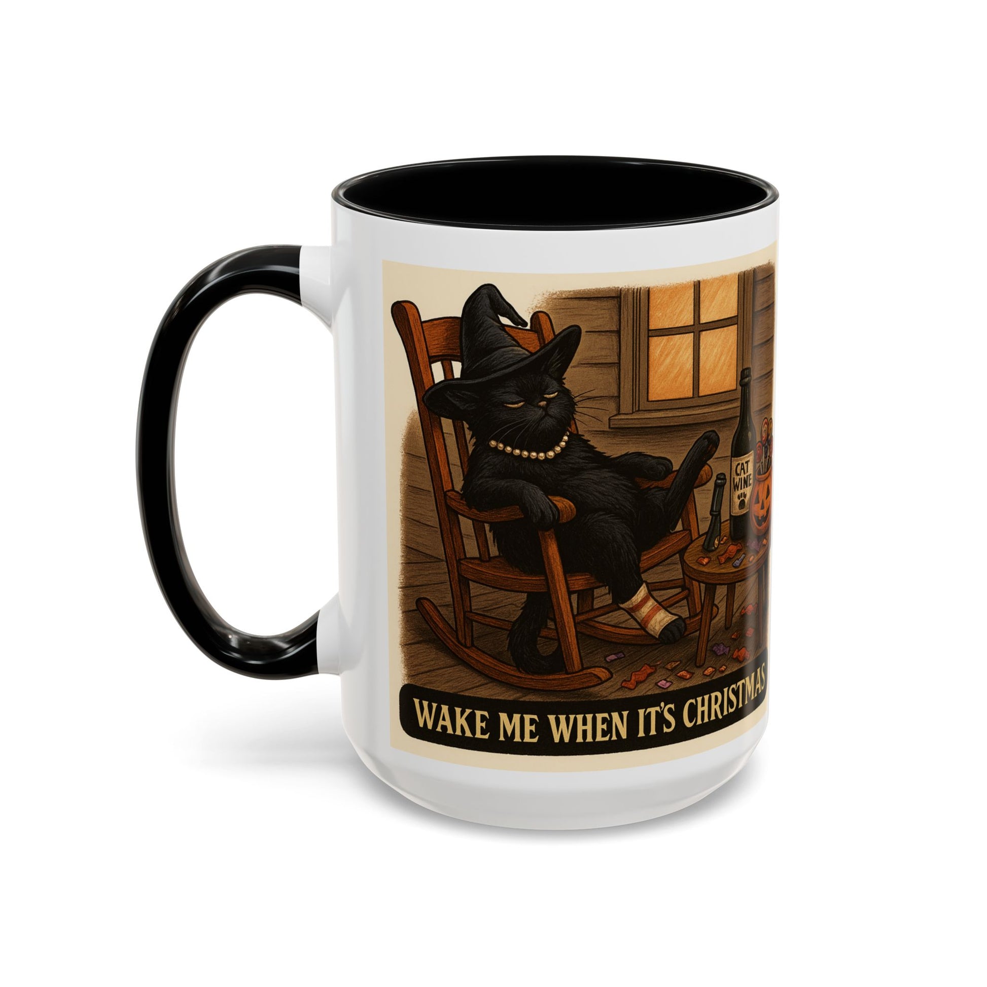 Tipsy Cat-Themed Ceramic Coffee Mug - Chubby Little Cheeks Co.