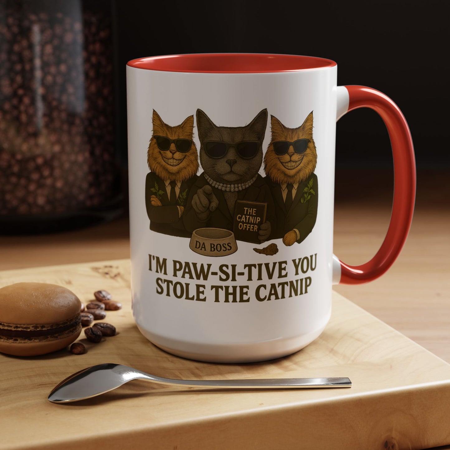I'm Paw-sitive You Stole The Catnip Coffee Mug - Gift for Cat Lovers, Funny Cat Mug, Kitchen Decor, Unique Cat-Themed Gift, Pet Owner Coffee Cup - Chubby Little Cheeks Co.