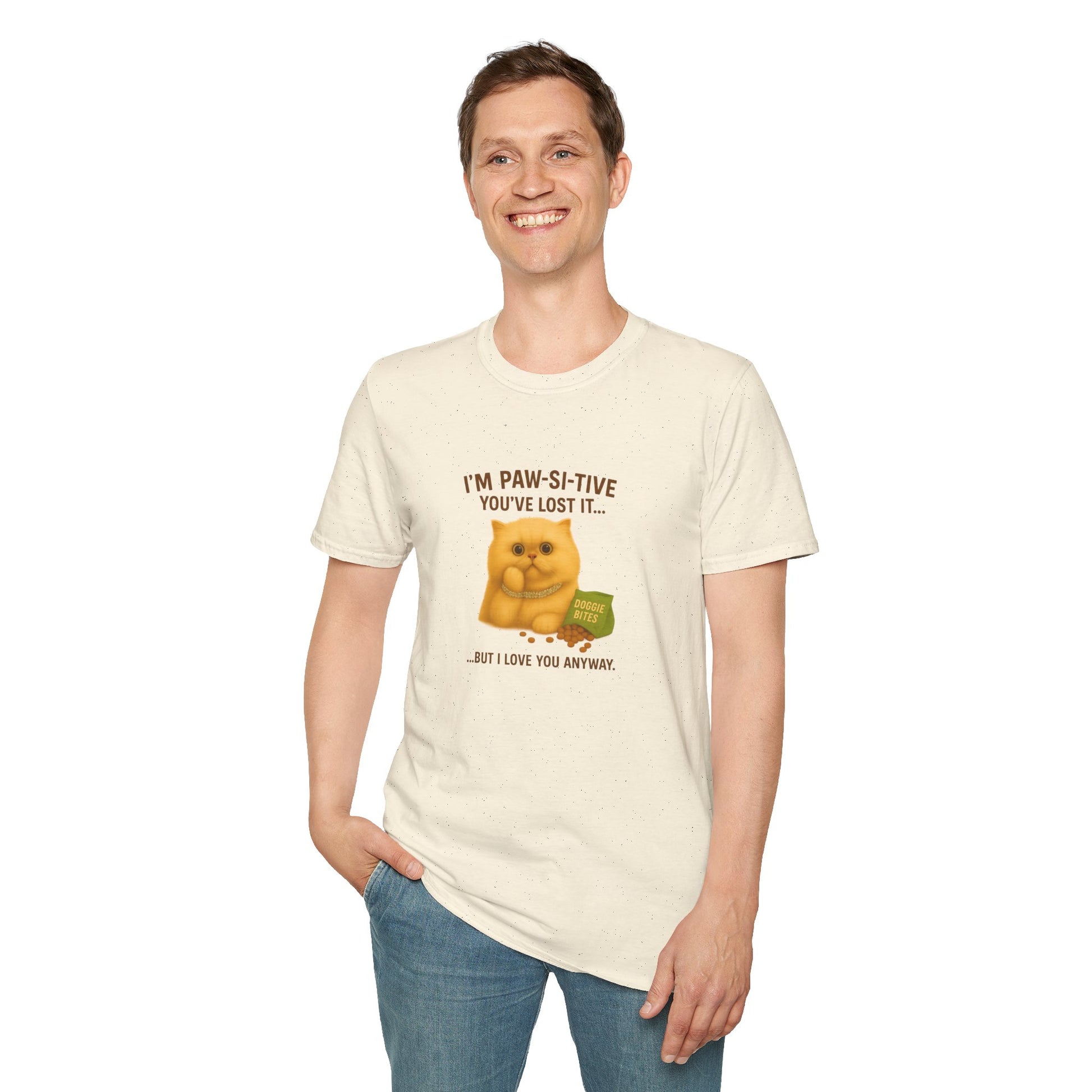 I’m Paw-si-tive You’ve Lost It Cat T-Shirt – Funny Persian Cat With Doggie Treats - Chubby Little Cheeks Co.