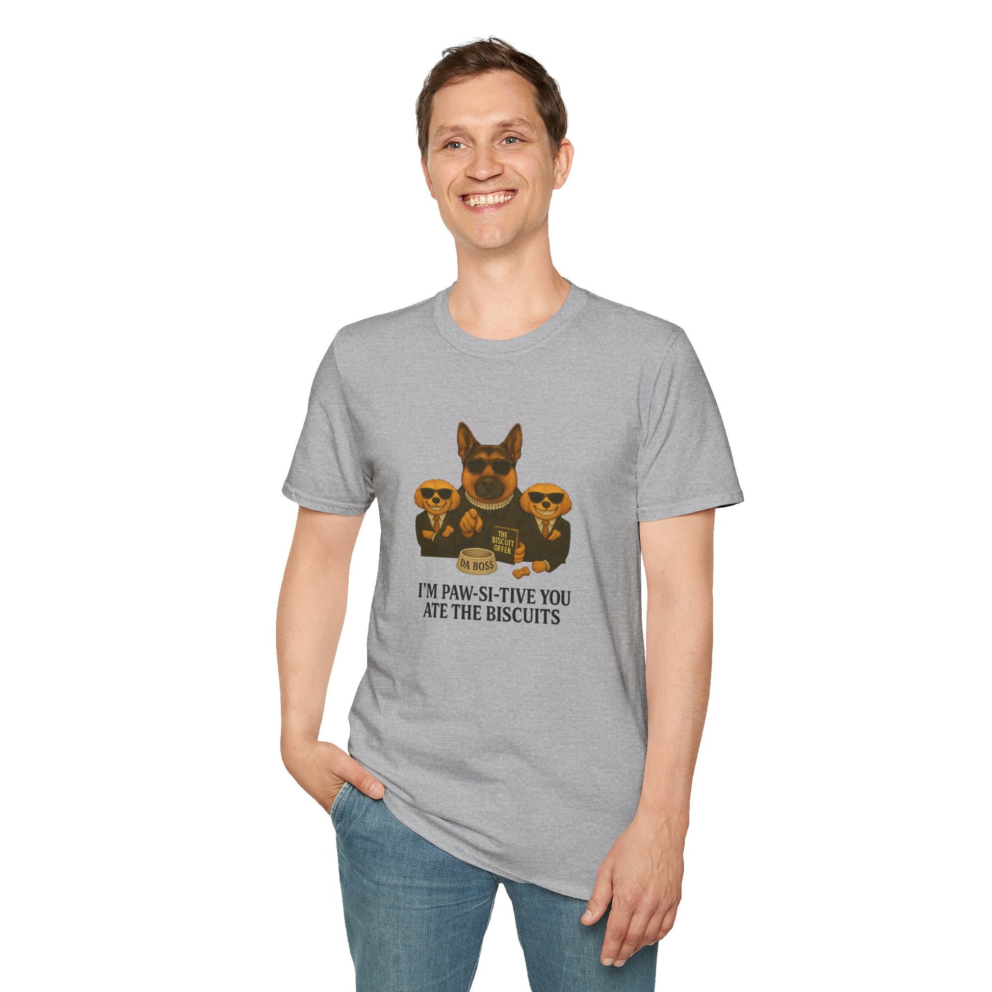 I'm Paw-Si-Tive You Ate The Biscuits-– Godfather-Style Dog T-shirt, German Shepherd “Da Boss,” Multipoos, Mafia Parody - Chubby Little Cheeks Co.
