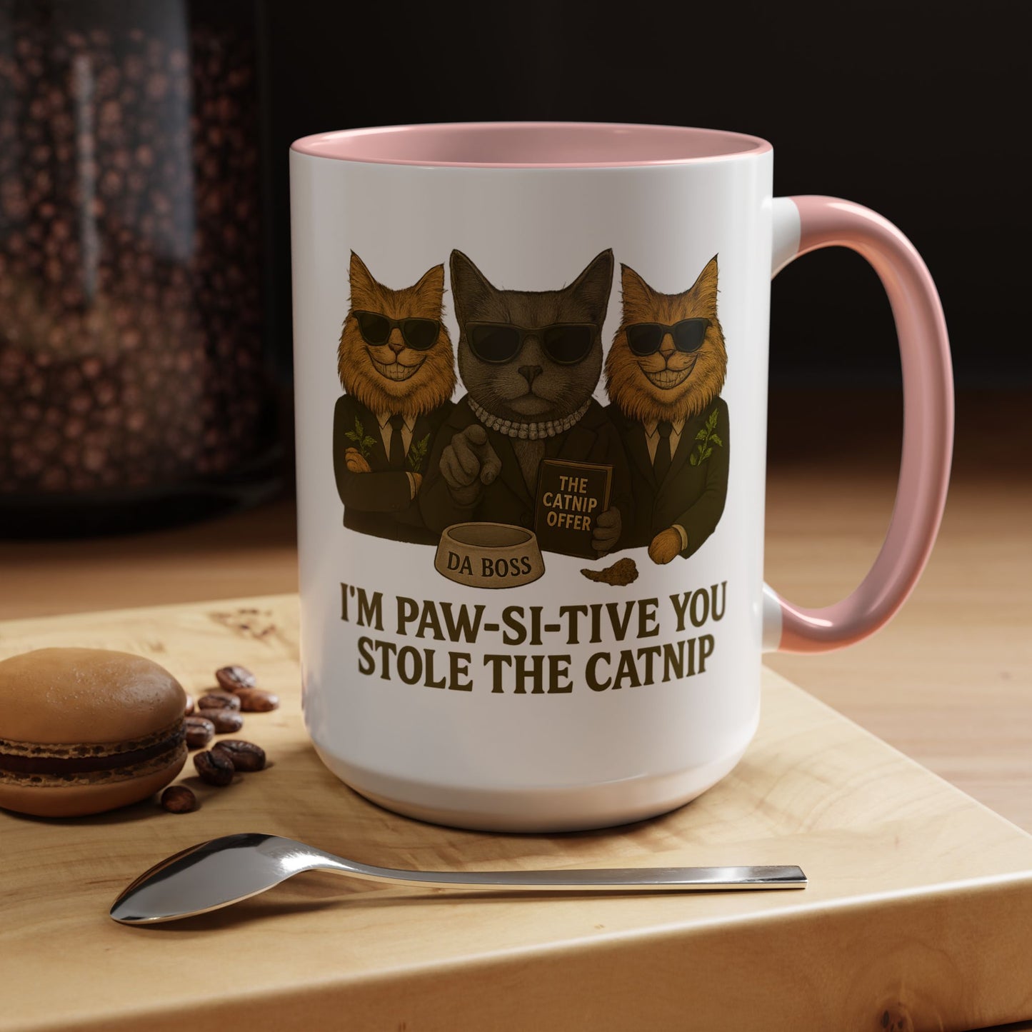 I'm Paw-sitive You Stole The Catnip Coffee Mug - Gift for Cat Lovers, Funny Cat Mug, Kitchen Decor, Unique Cat-Themed Gift, Pet Owner Coffee Cup - Chubby Little Cheeks Co.