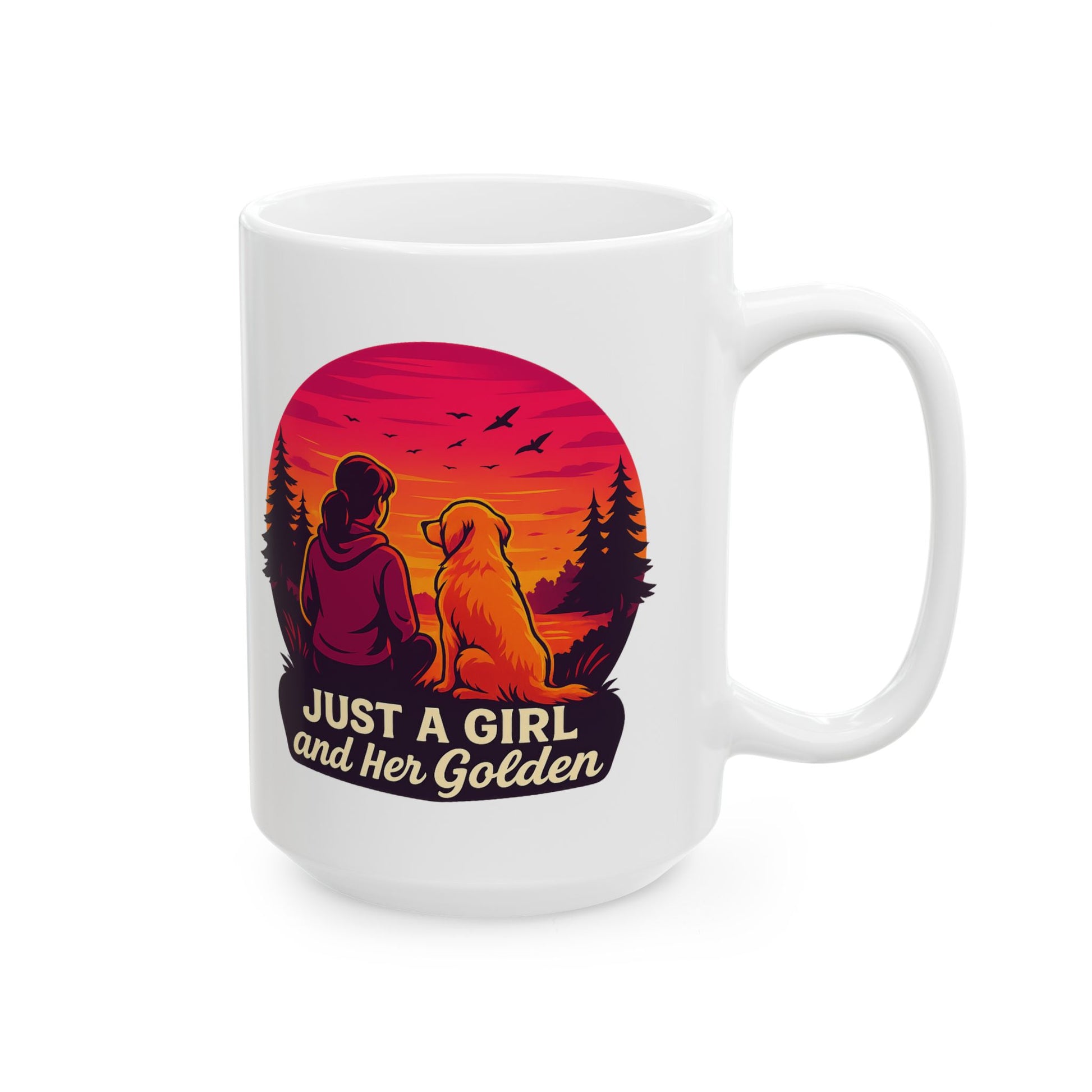 Just A Girl And Her Golden- Ceramic Mug - Chubby Little Cheeks Co.