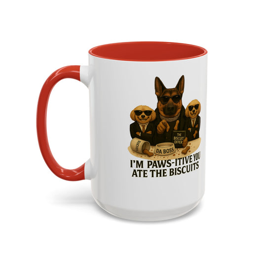 Paw-Si-Tive Blame-Godfather-Style Dog Mug, German Shepherd “Da Boss,” Multipoos, Mafia Parody - Chubby Little Cheeks Co.