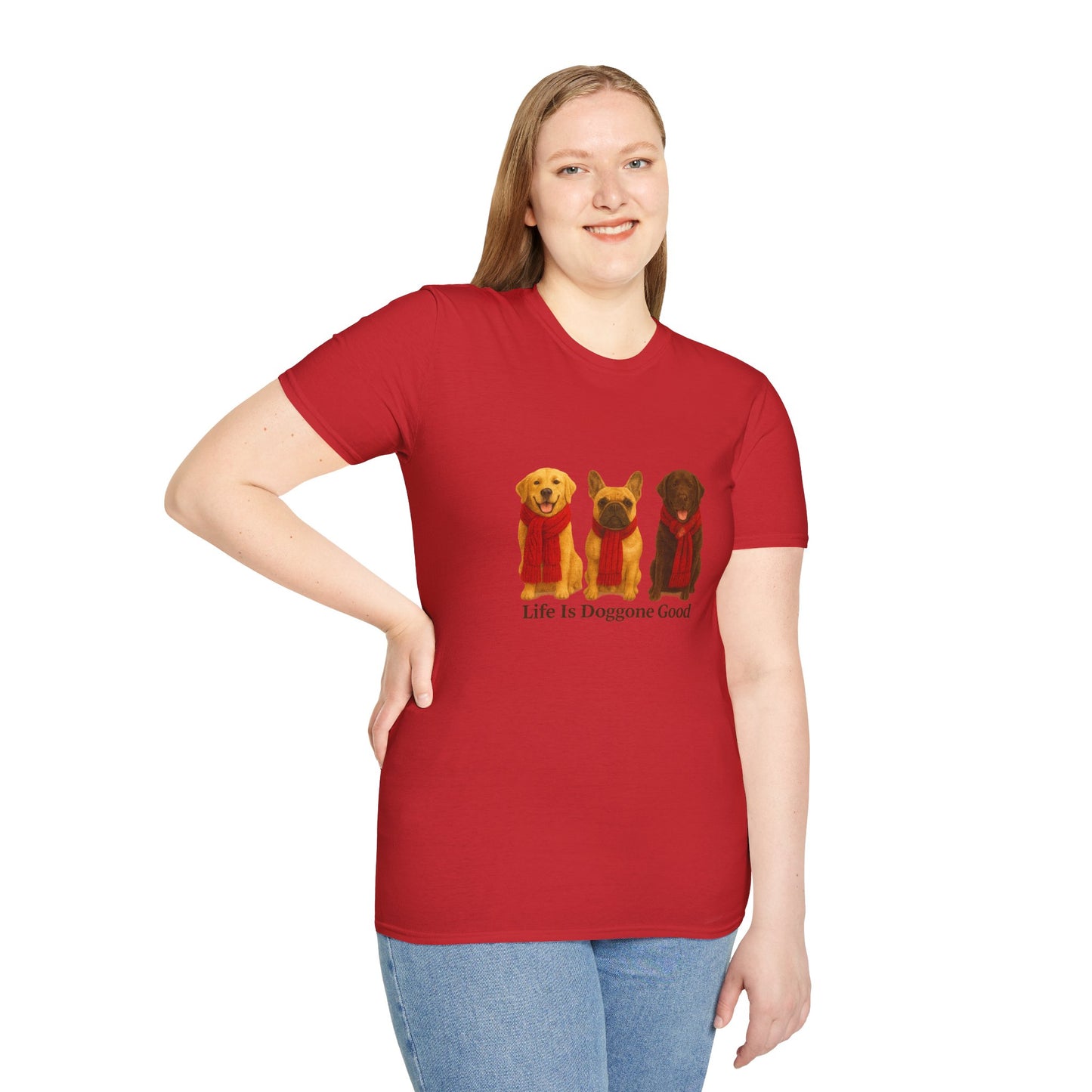 Dog Lover's Unisex T-Shirt, Life is Doggone Good - Chubby Little Cheeks Co.