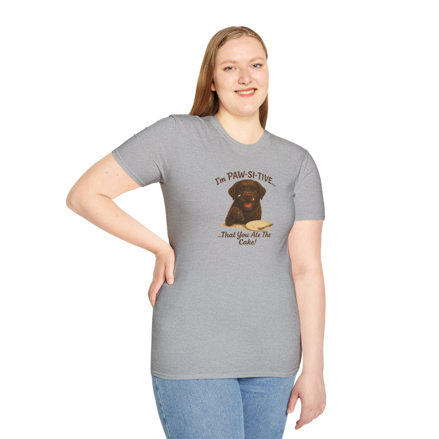 “I’m Paw-Si-Tive That You Ate The Cake!” Funny  Unisex Dog T-Shirt - Chubby Little Cheeks Co.