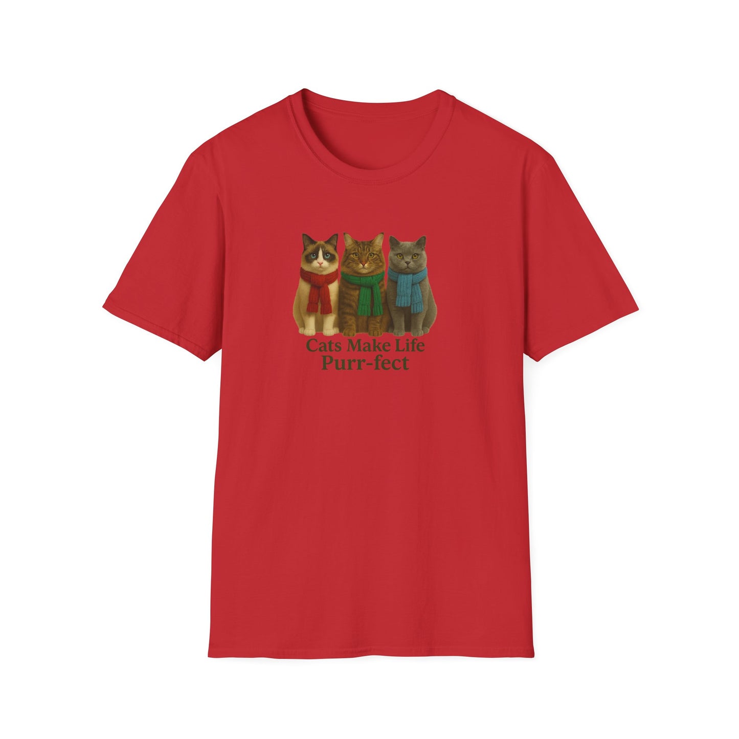 Cats Make Life Purr-fect T-Shirt, Cat Lovers Gift - Chubby Little Cheeks Co.