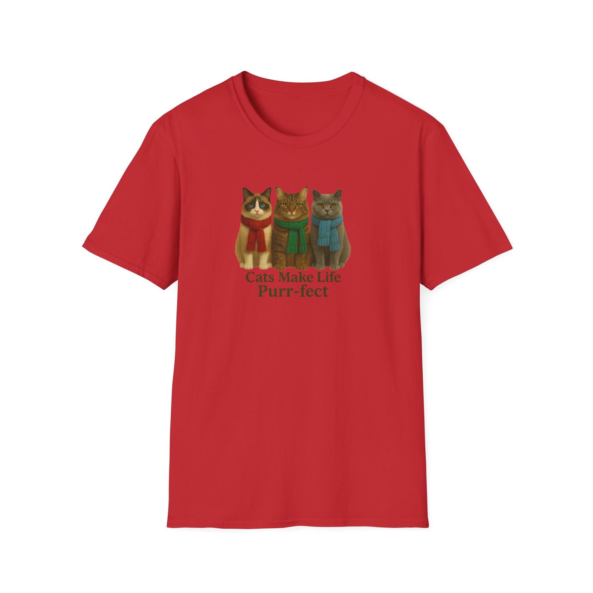 Cats Make Life Purr-fect T-Shirt, Cat Lovers Gift - Chubby Little Cheeks Co.