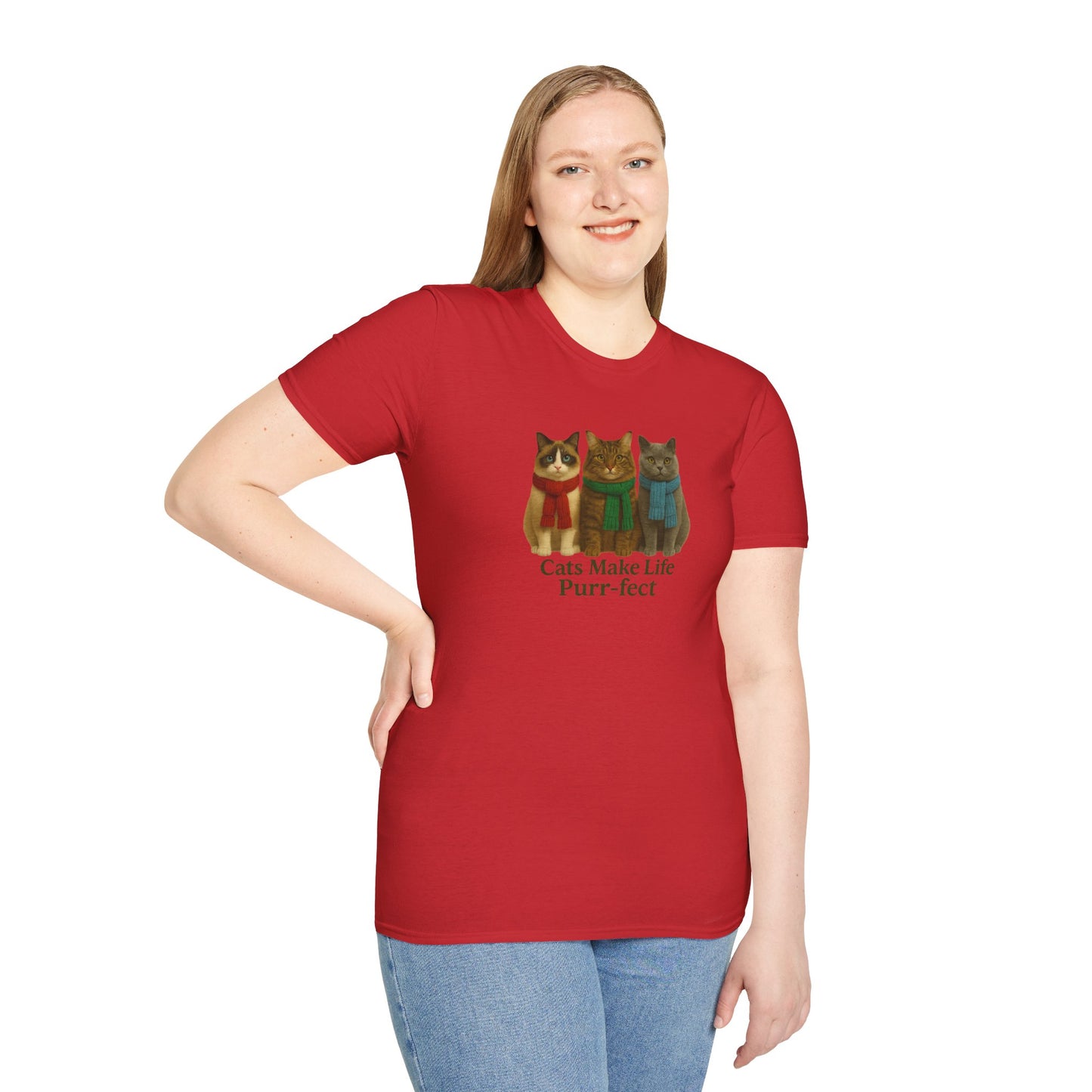 Cats Make Life Purr-fect T-Shirt, Cat Lovers Gift - Chubby Little Cheeks Co.