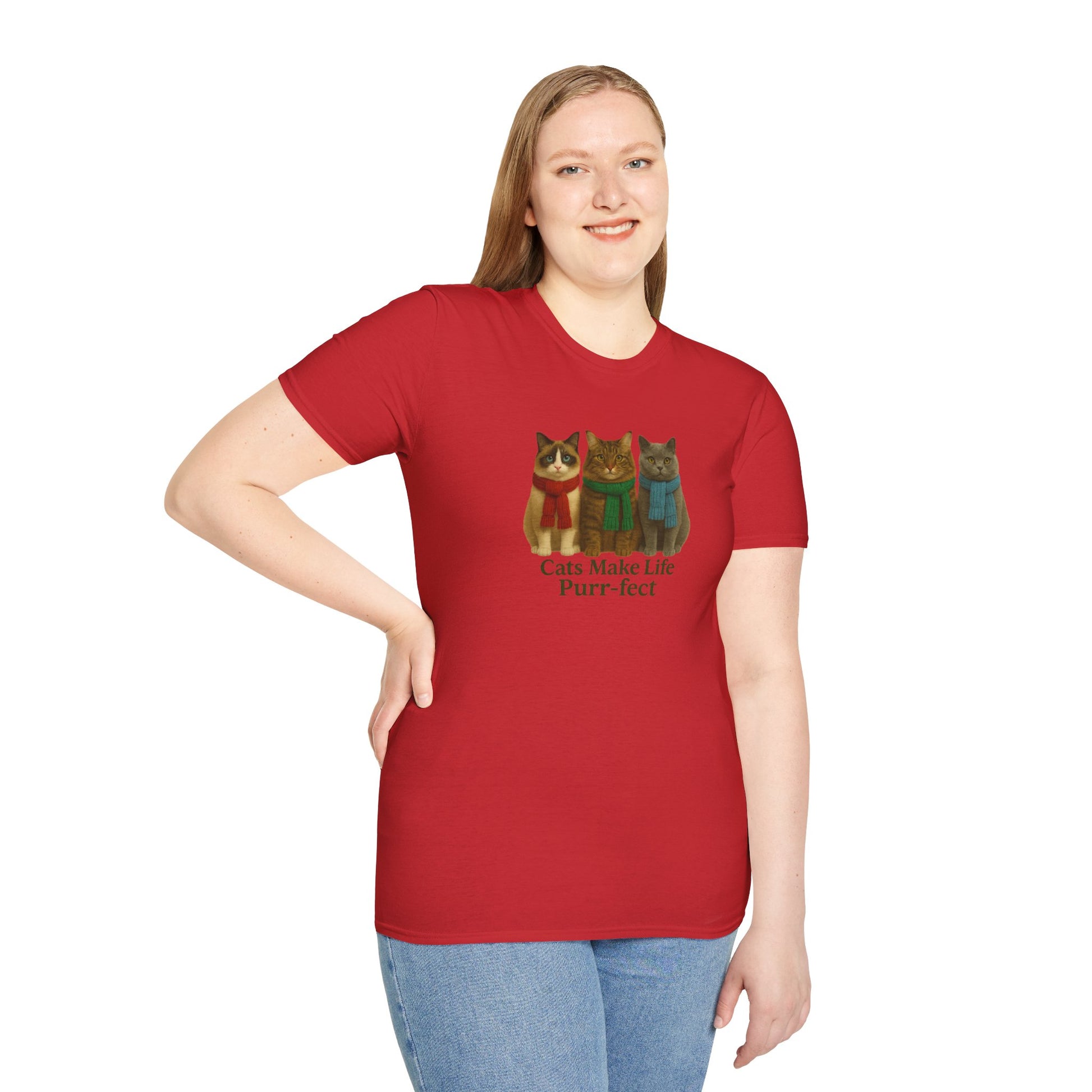 Cats Make Life Purr-fect T-Shirt, Cat Lovers Gift - Chubby Little Cheeks Co.