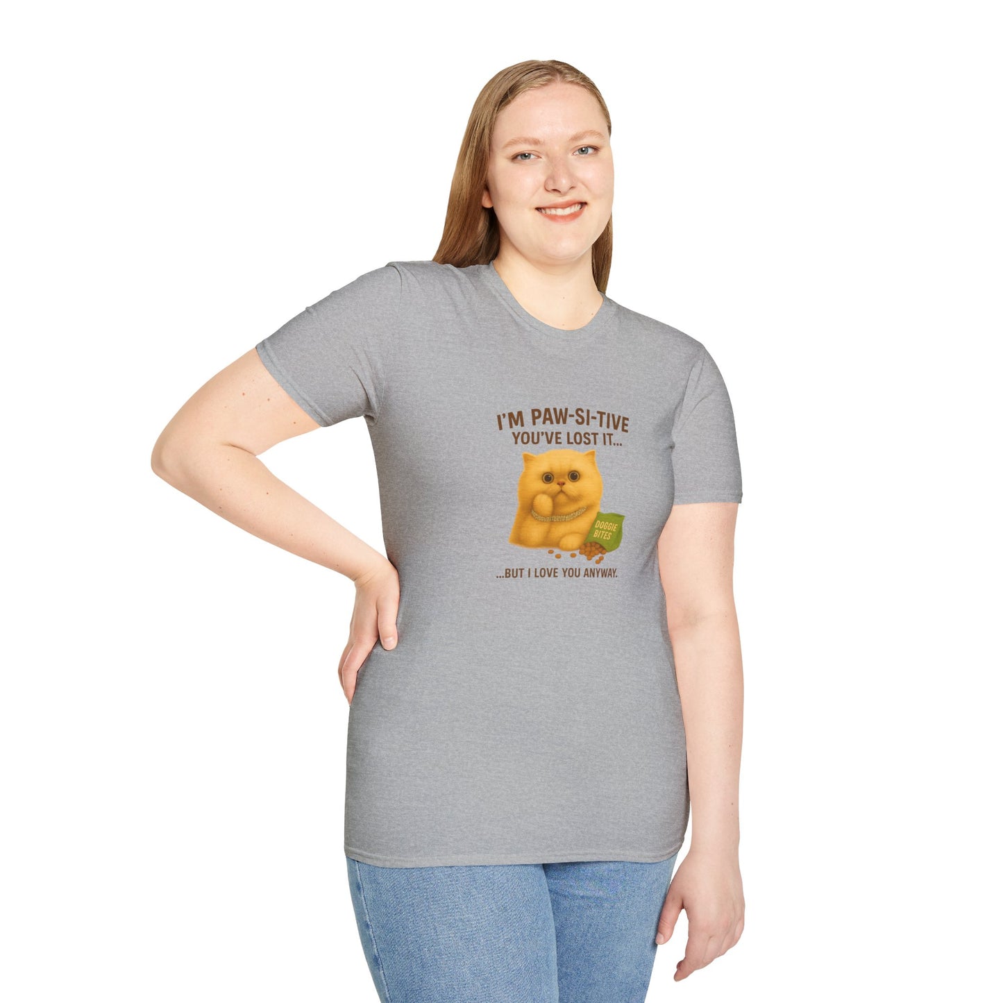 I’m Paw-si-tive You’ve Lost It Cat T-Shirt – Funny Persian Cat With Doggie Treats - Chubby Little Cheeks Co.