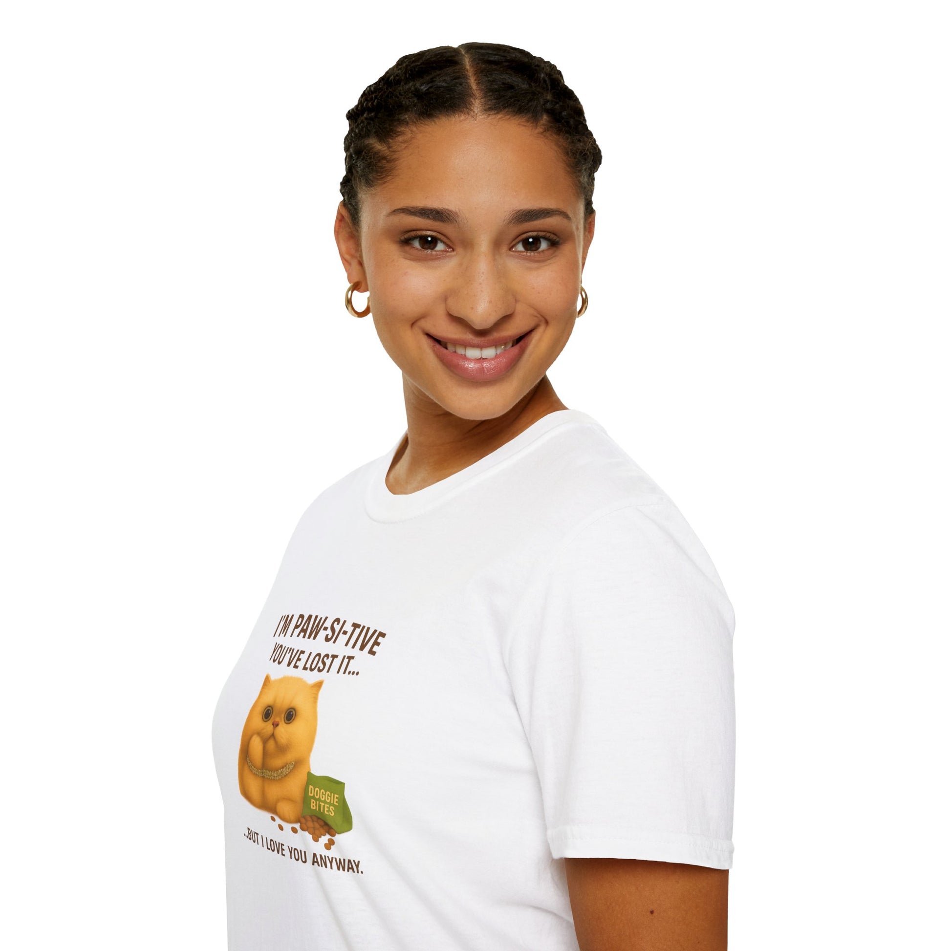 I’m Paw-si-tive You’ve Lost It Cat T-Shirt – Funny Persian Cat With Doggie Treats - Chubby Little Cheeks Co.