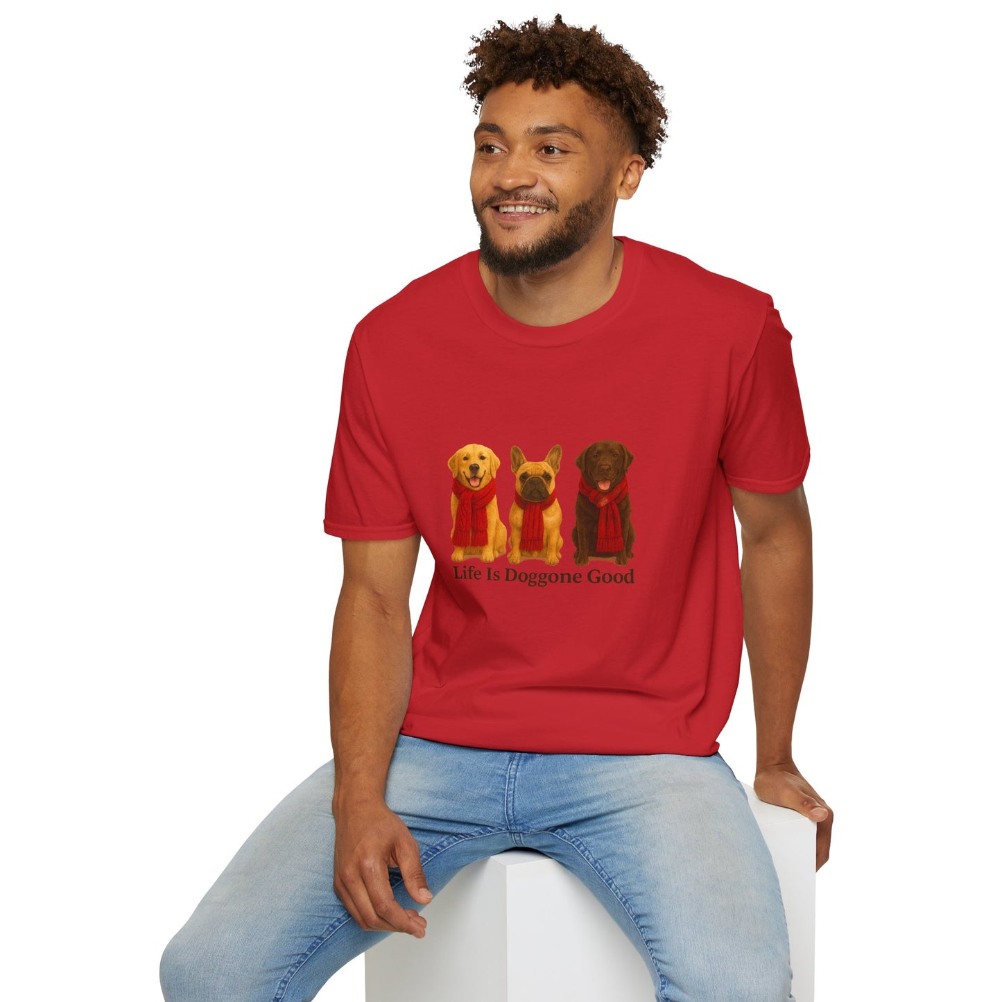 Dog Lover's Unisex T-Shirt, Life is Doggone Good - Chubby Little Cheeks Co.