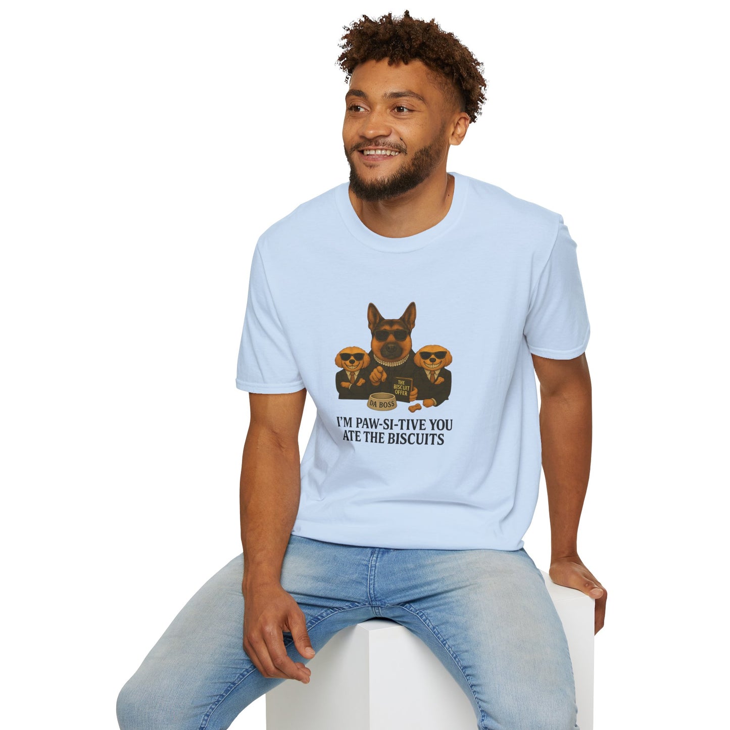 I'm Paw-Si-Tive You Ate The Biscuits-– Godfather-Style Dog T-shirt, German Shepherd “Da Boss,” Multipoos, Mafia Parody - Chubby Little Cheeks Co.