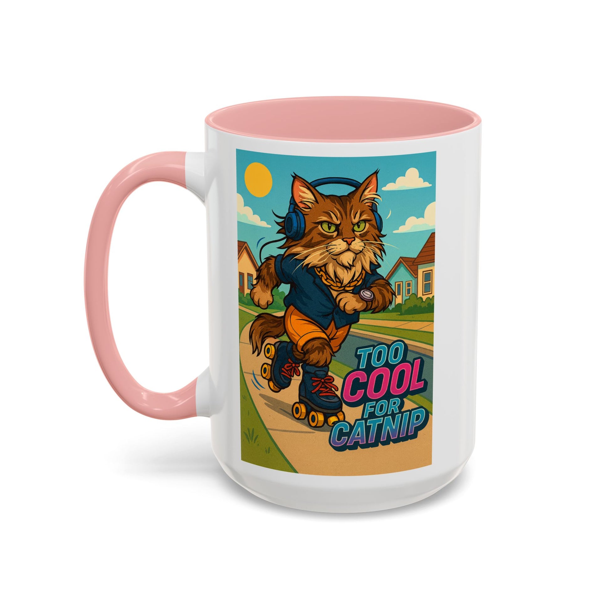 🐈 Male Maine Coon Cat on Roller Skates – Too Cool for Catnip - Chubby Little Cheeks Co.