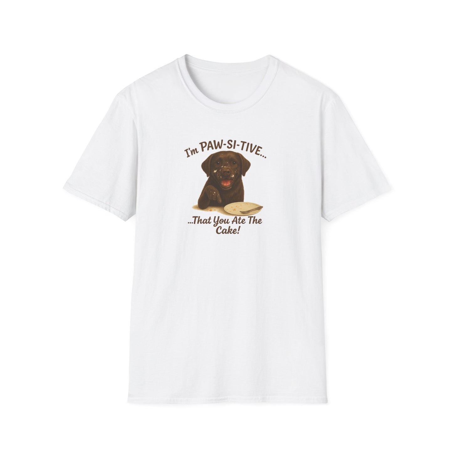 “I’m Paw-Si-Tive That You Ate The Cake!” Funny  Unisex Dog T-Shirt - Chubby Little Cheeks Co.