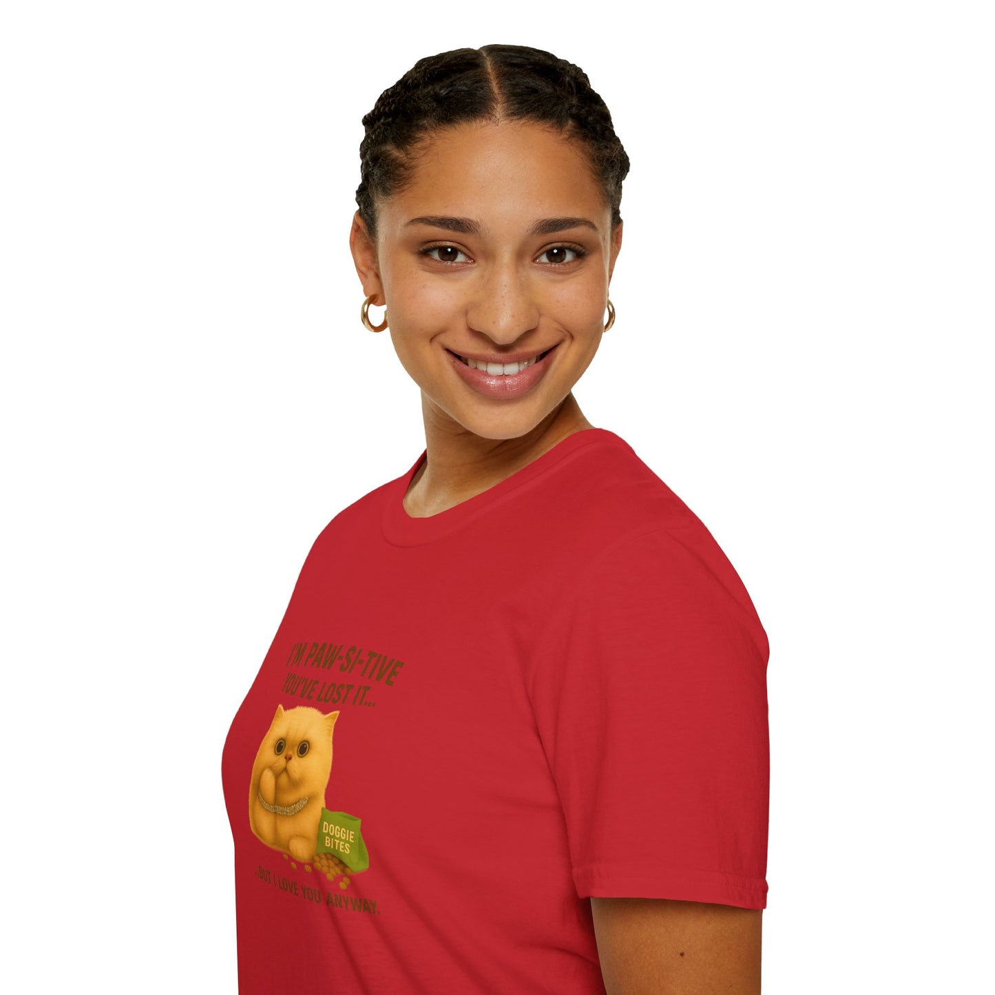 I’m Paw-si-tive You’ve Lost It Cat T-Shirt – Funny Persian Cat With Doggie Treats - Chubby Little Cheeks Co.