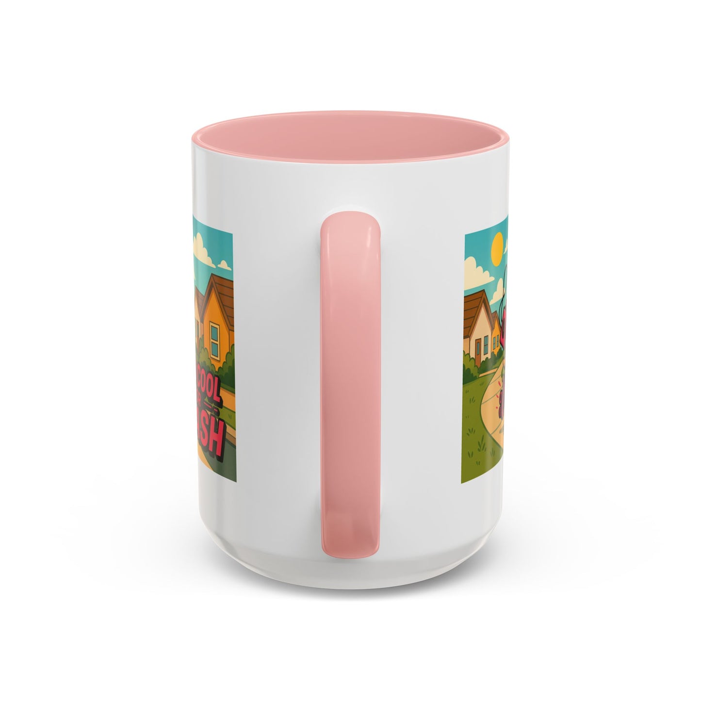 “Too Cool For Leash Mug – Retro Roller Skating Female French Bulldog in Pink & Black” - Chubby Little Cheeks Co.