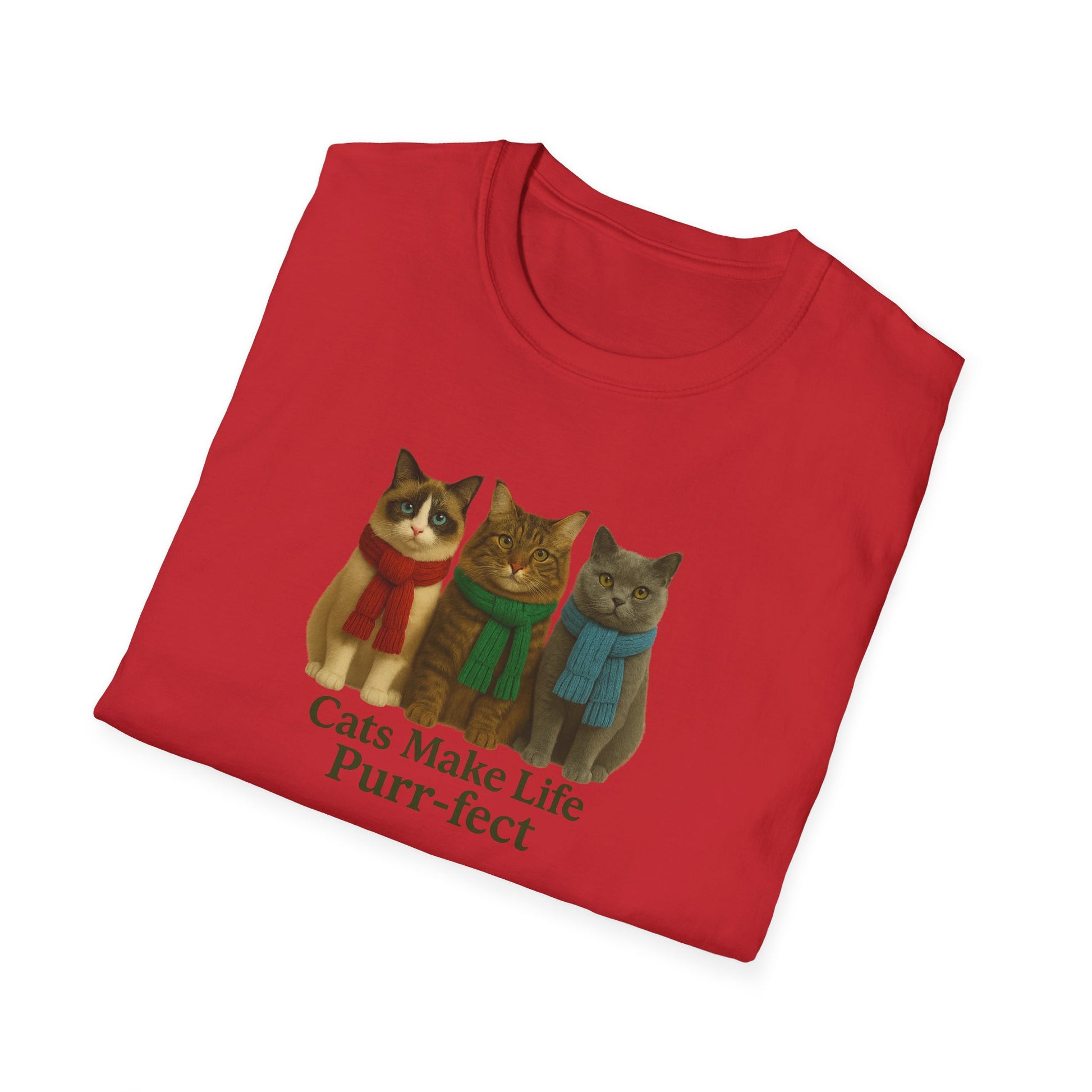 Cats Make Life Purr-fect T-Shirt, Cat Lovers Gift - Chubby Little Cheeks Co.