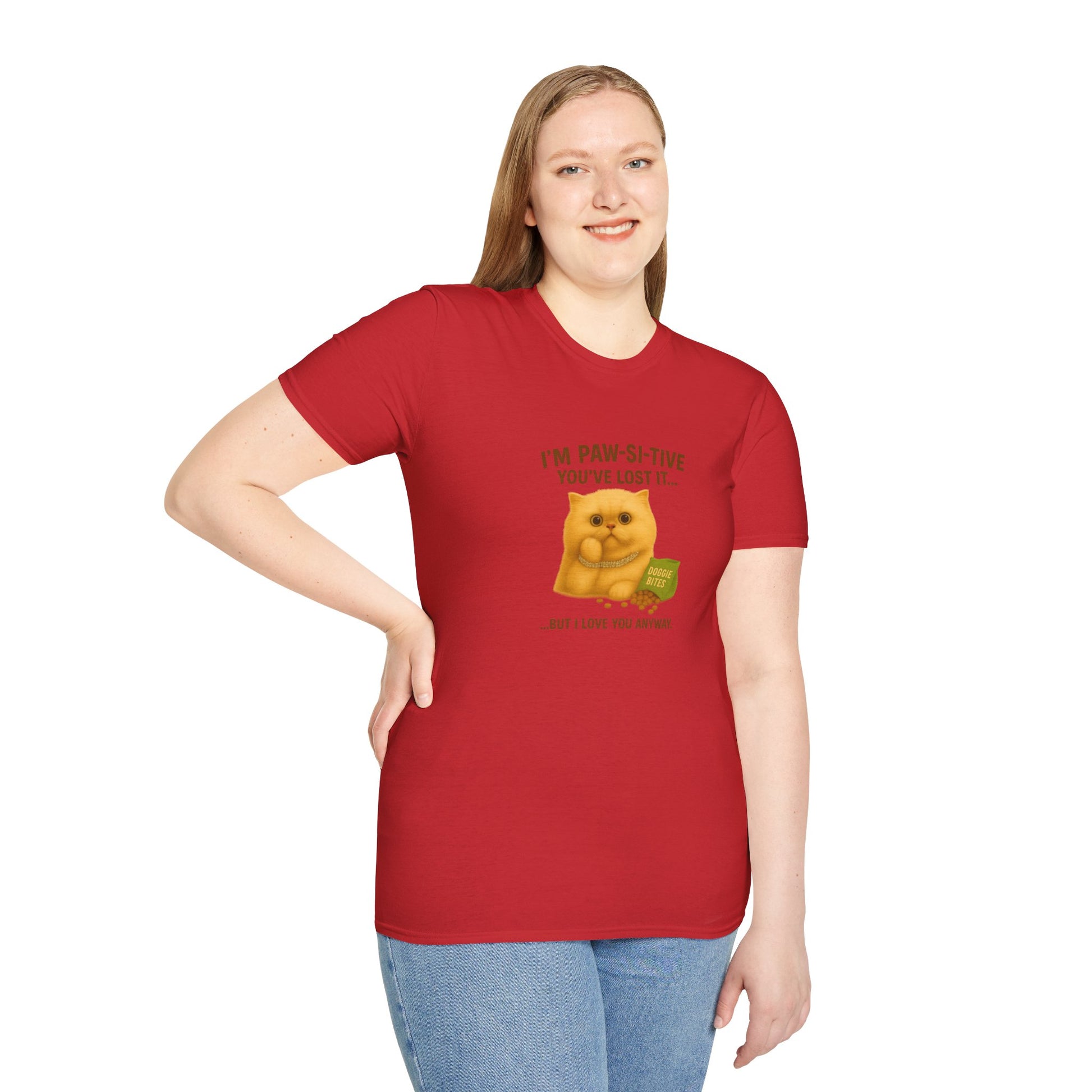 I’m Paw-si-tive You’ve Lost It Cat T-Shirt – Funny Persian Cat With Doggie Treats - Chubby Little Cheeks Co.