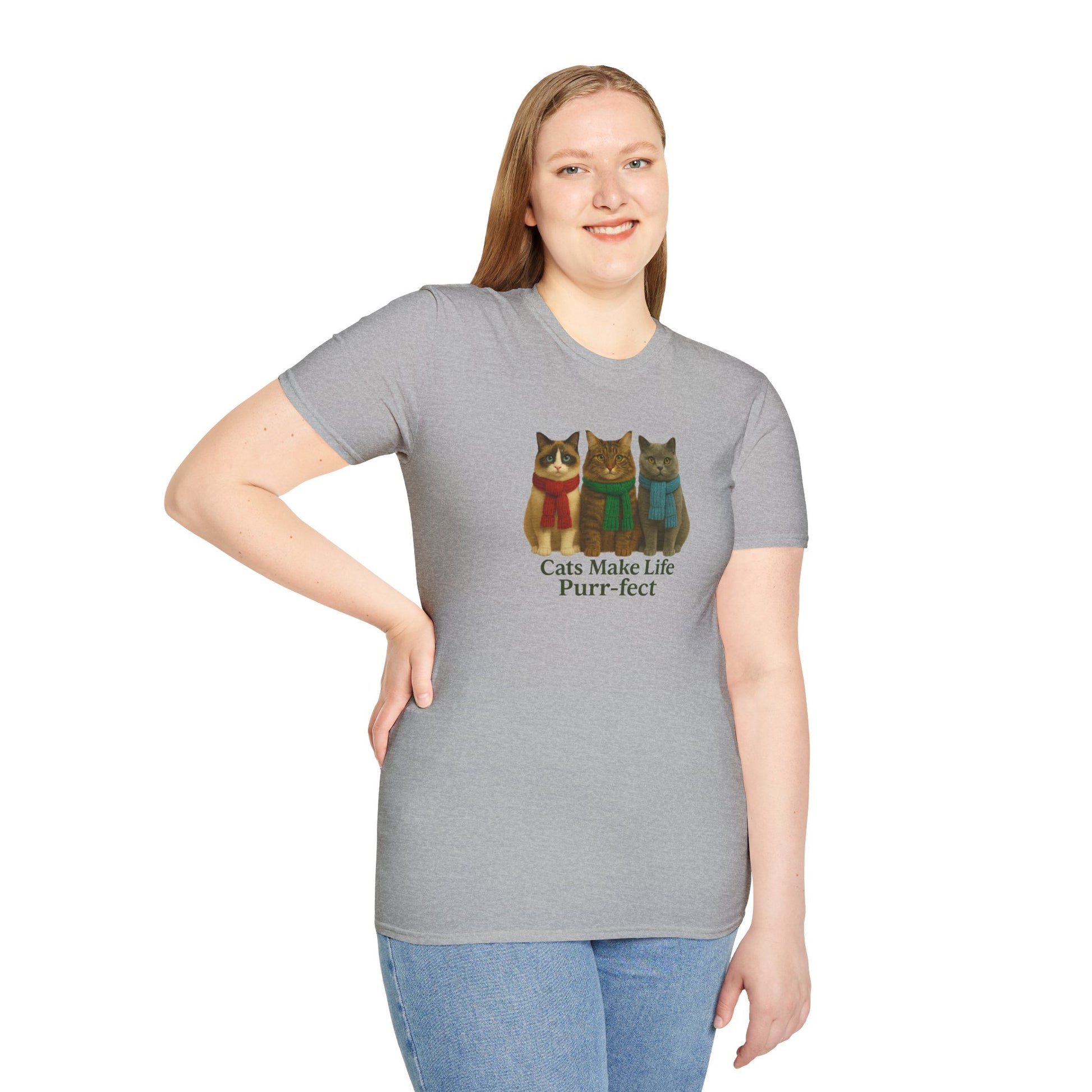 Cats Make Life Purr-fect T-Shirt, Cat Lovers Gift - Chubby Little Cheeks Co.
