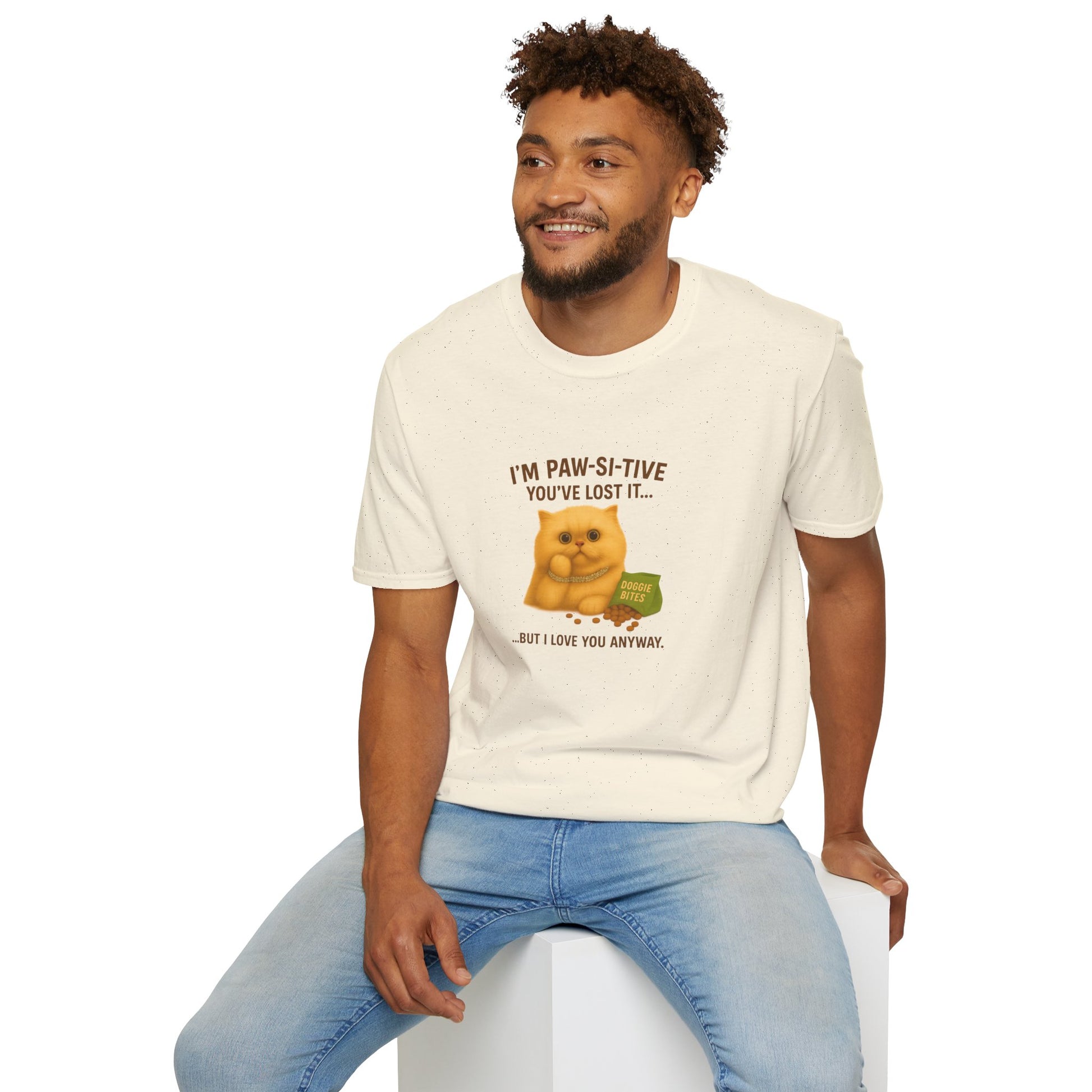 I’m Paw-si-tive You’ve Lost It Cat T-Shirt – Funny Persian Cat With Doggie Treats - Chubby Little Cheeks Co.