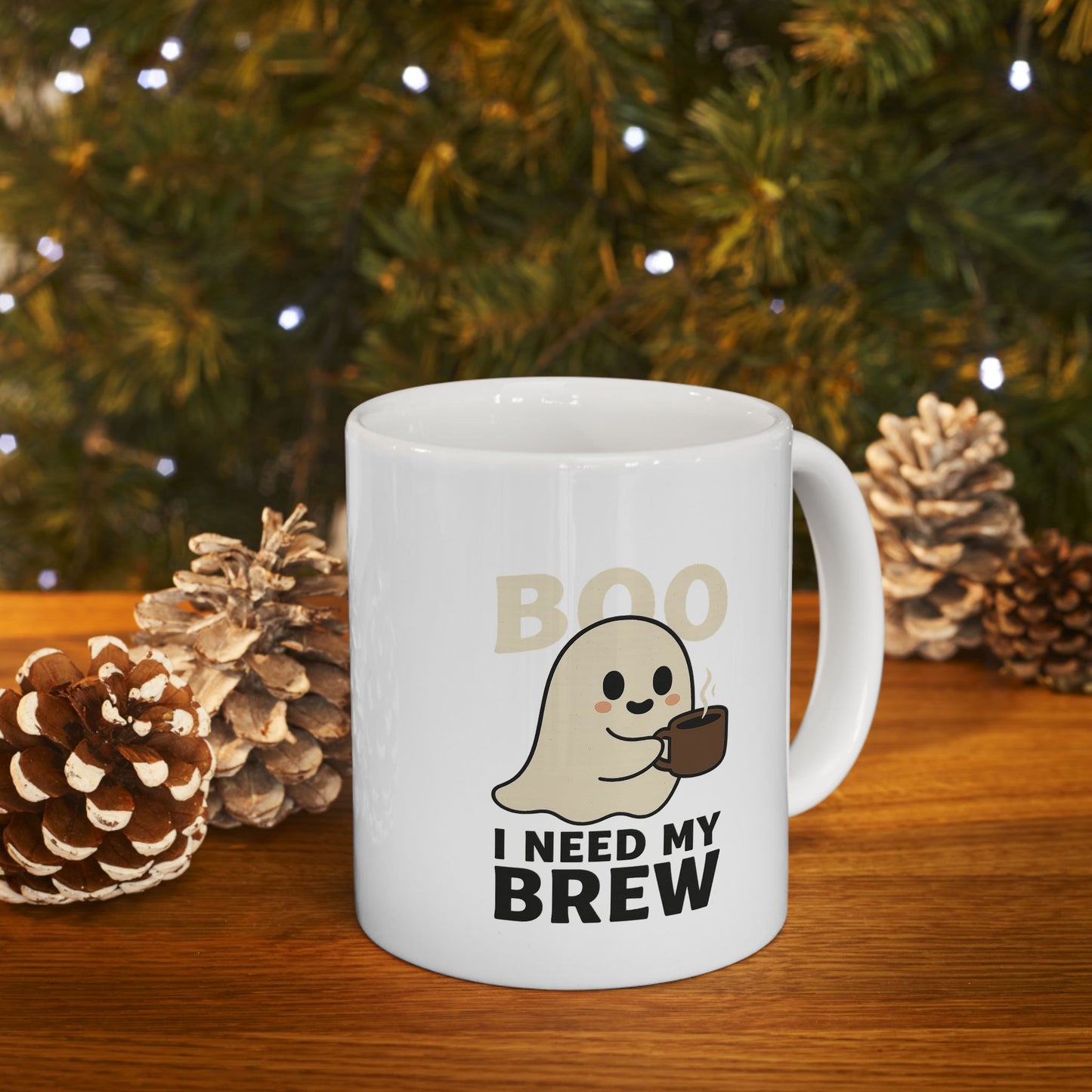 Boo I Need My Brew- Halloween Funny Coffee Mug - Chubby Little Cheeks Co.