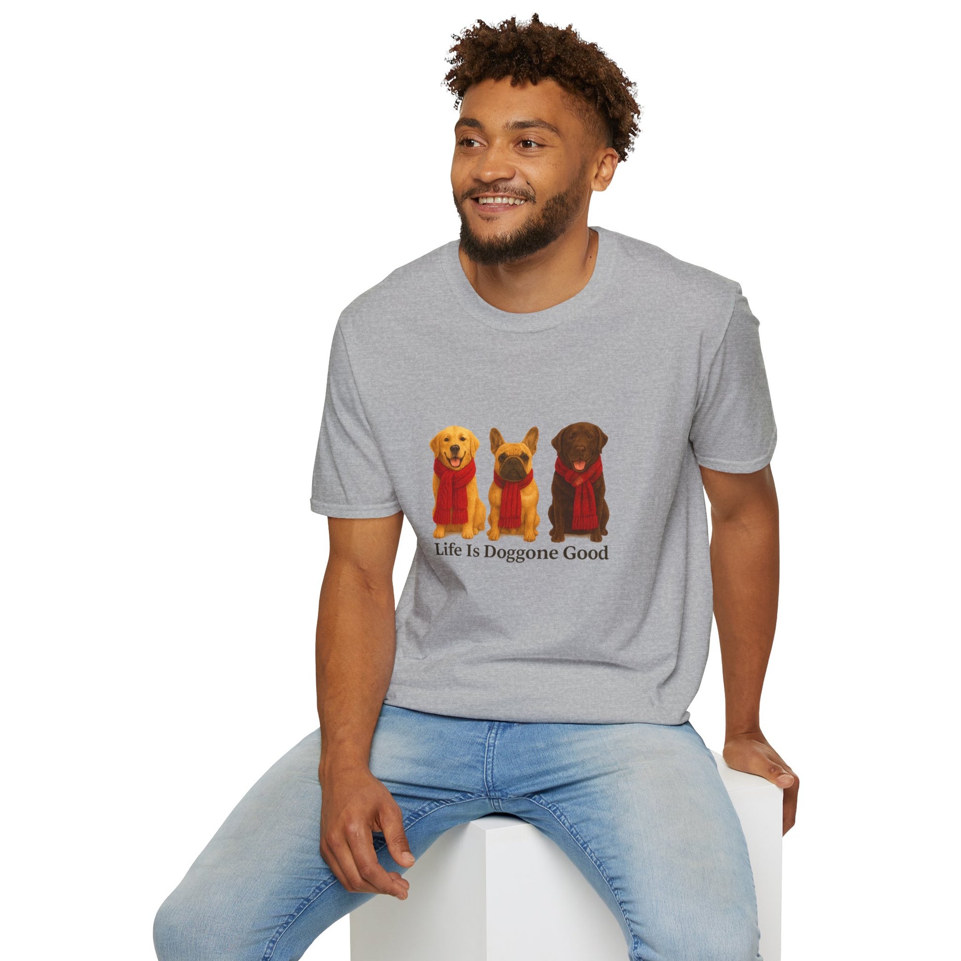 Dog Lover's Unisex T-Shirt, Life is Doggone Good - Chubby Little Cheeks Co.