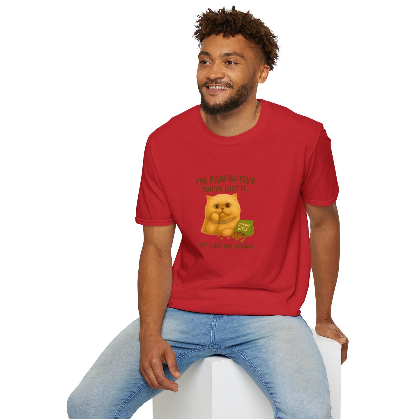 I’m Paw-si-tive You’ve Lost It Cat T-Shirt – Funny Persian Cat With Doggie Treats - Chubby Little Cheeks Co.