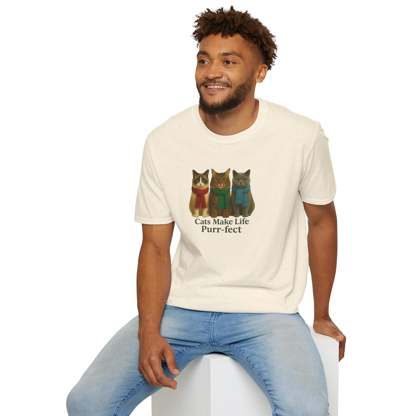 Cats Make Life Purr-fect T-Shirt, Cat Lovers Gift - Chubby Little Cheeks Co.