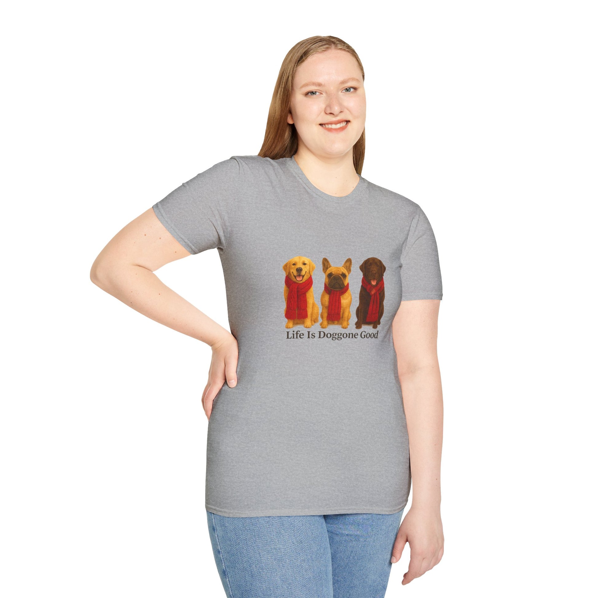 Dog Lover's Unisex T-Shirt, Life is Doggone Good - Chubby Little Cheeks Co.
