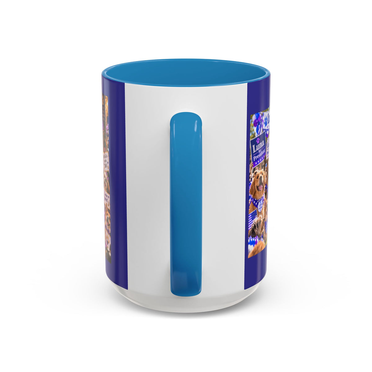 Canine of the Year Coffee Mug — Personalized Dog Portrait Design (Accent 11/15oz) - Chubby Little Cheeks Co.