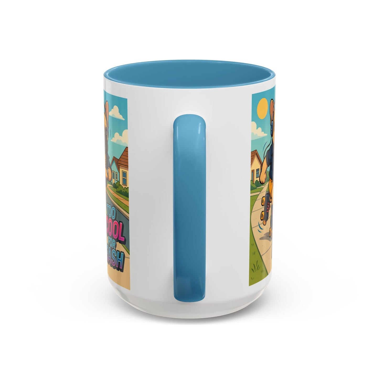 Retro Roller Skating Male French Bulldog Mug – 80’s Groove Vibes - Chubby Little Cheeks Co.