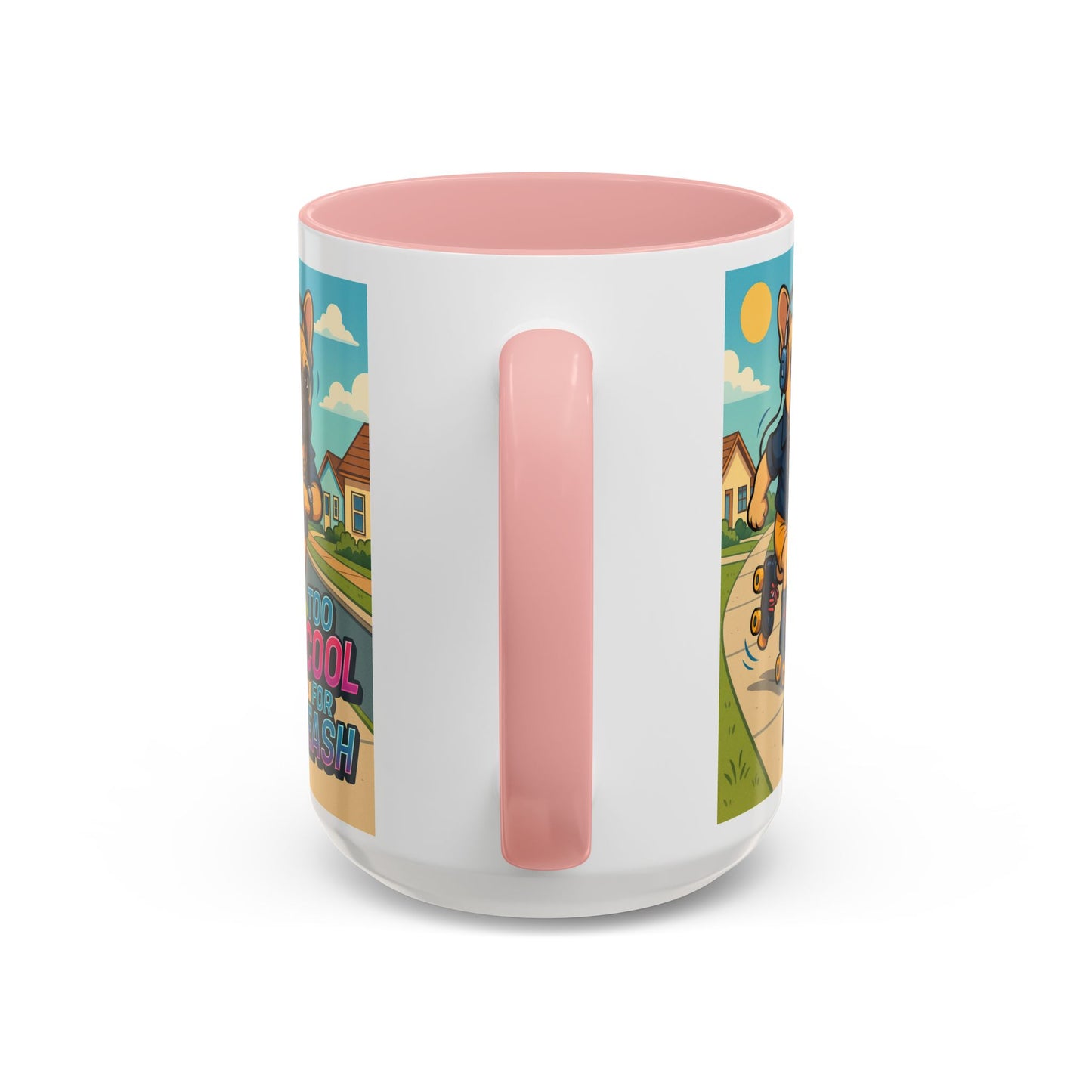 Retro Roller Skating Male French Bulldog Mug – 80’s Groove Vibes - Chubby Little Cheeks Co.