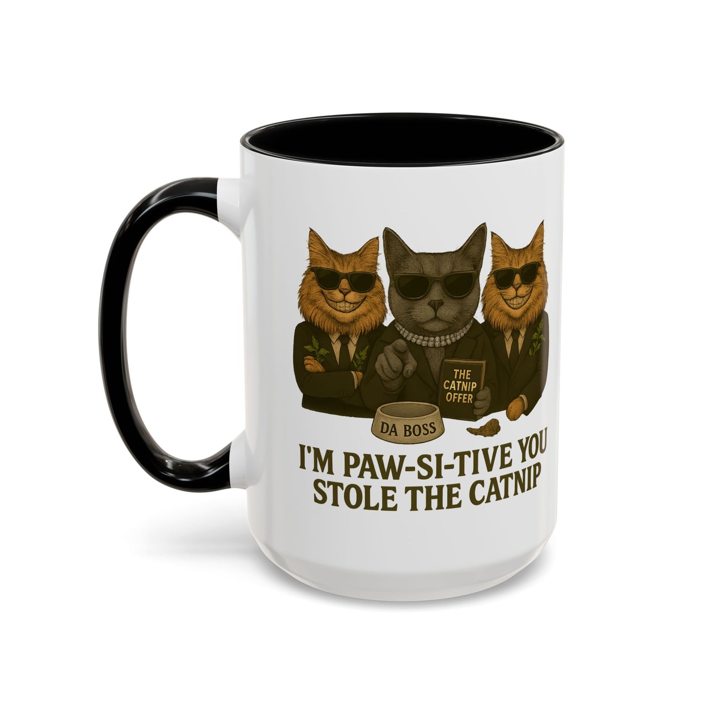 I'm Paw-sitive You Stole The Catnip Coffee Mug - Gift for Cat Lovers, Funny Cat Mug, Kitchen Decor, Unique Cat-Themed Gift, Pet Owner Coffee Cup - Chubby Little Cheeks Co.