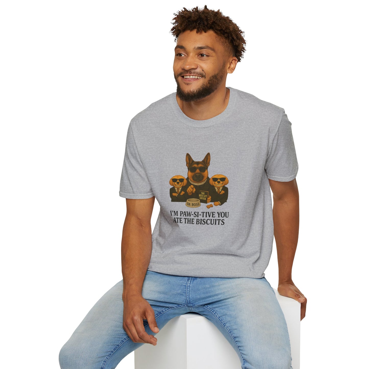 I'm Paw-Si-Tive You Ate The Biscuits-– Godfather-Style Dog T-shirt, German Shepherd “Da Boss,” Multipoos, Mafia Parody - Chubby Little Cheeks Co.