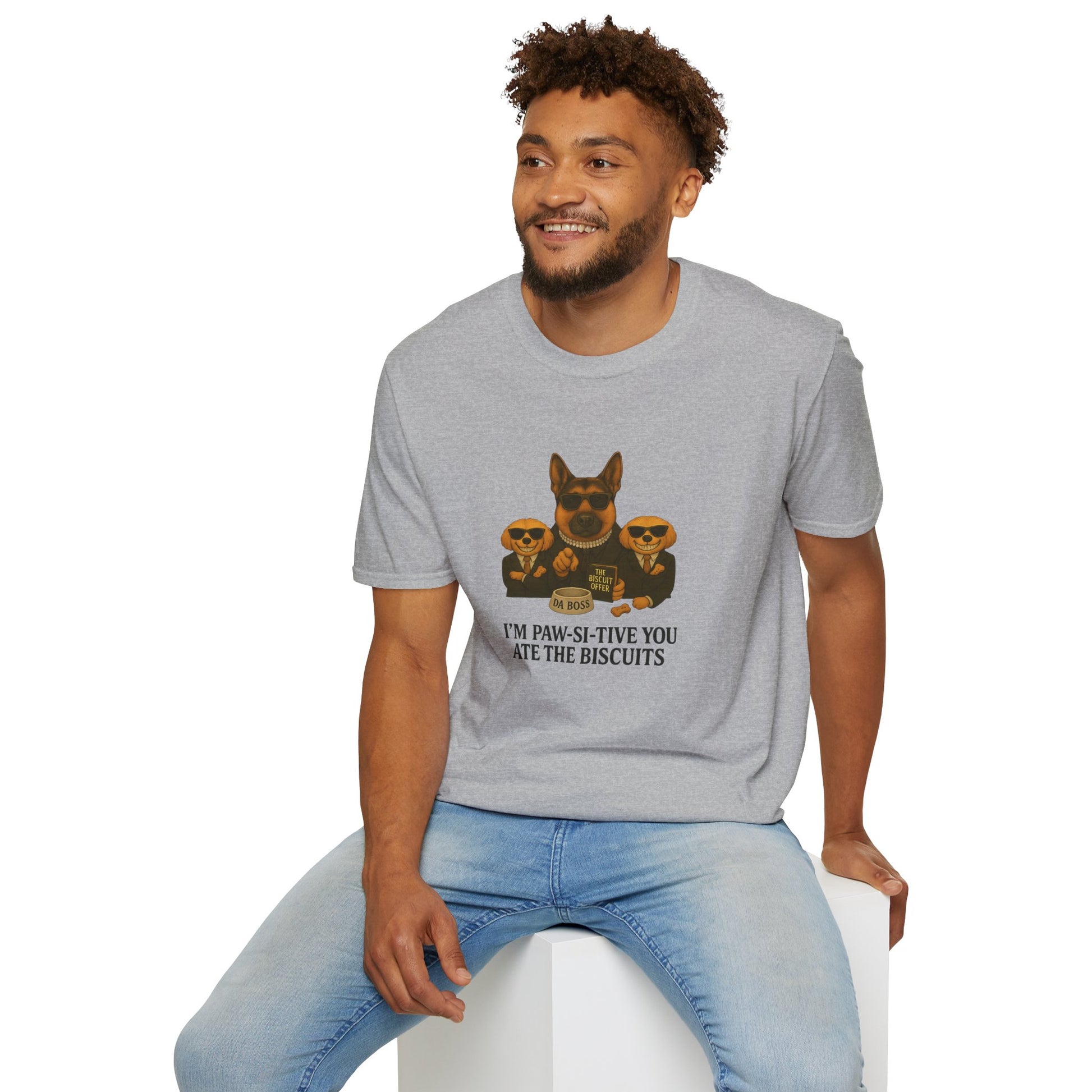 I'm Paw-Si-Tive You Ate The Biscuits-– Godfather-Style Dog T-shirt, German Shepherd “Da Boss,” Multipoos, Mafia Parody - Chubby Little Cheeks Co.