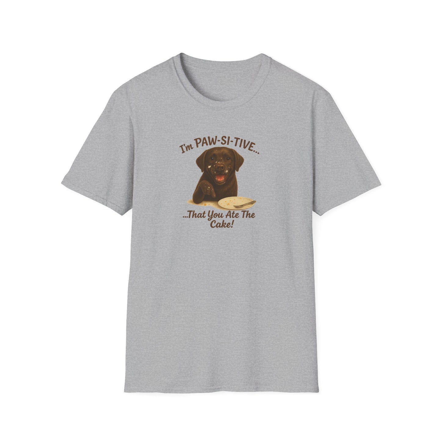 “I’m Paw-Si-Tive That You Ate The Cake!” Funny  Unisex Dog T-Shirt - Chubby Little Cheeks Co.
