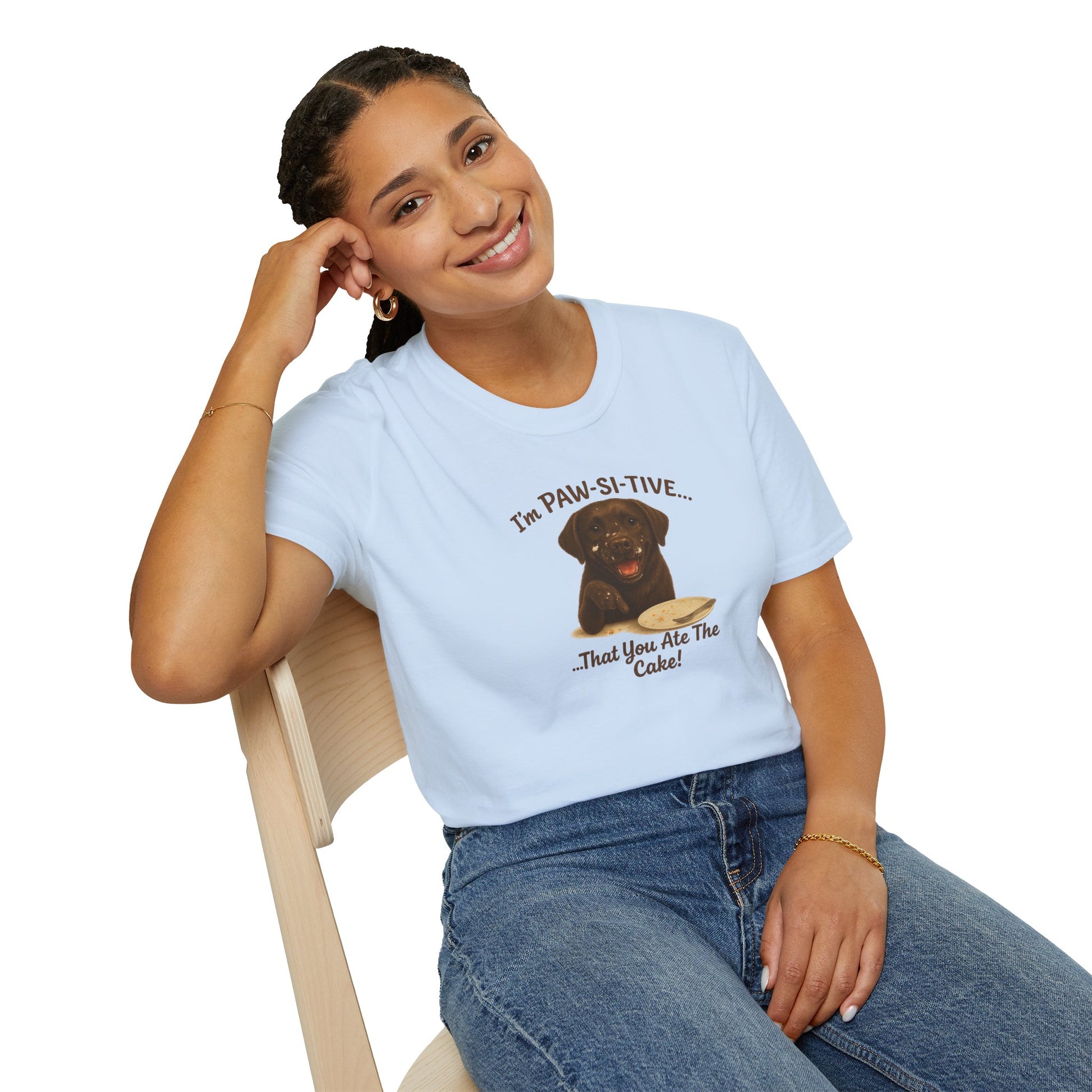 “I’m Paw-Si-Tive That You Ate The Cake!” Funny  Unisex Dog T-Shirt - Chubby Little Cheeks Co.