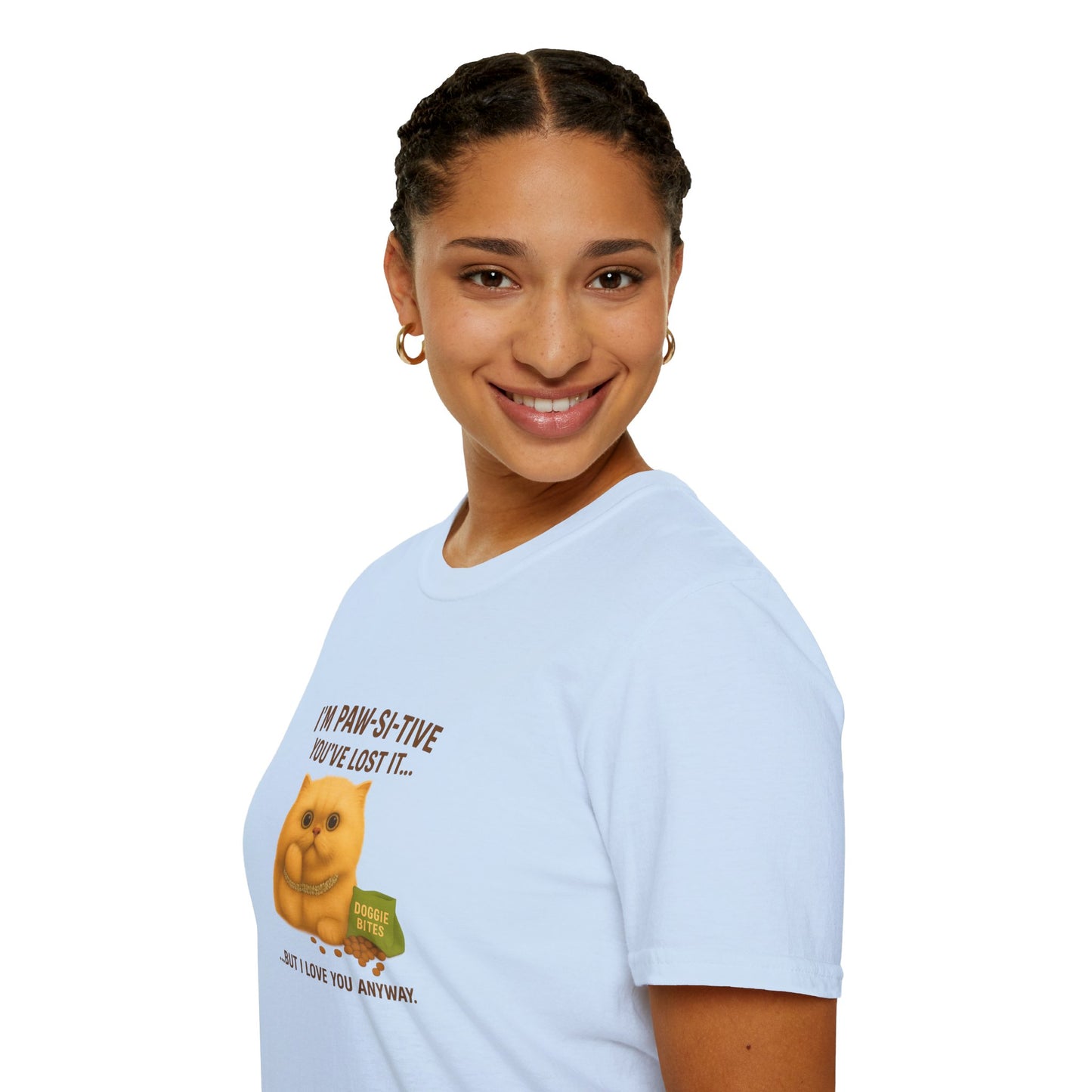 I’m Paw-si-tive You’ve Lost It Cat T-Shirt – Funny Persian Cat With Doggie Treats - Chubby Little Cheeks Co.