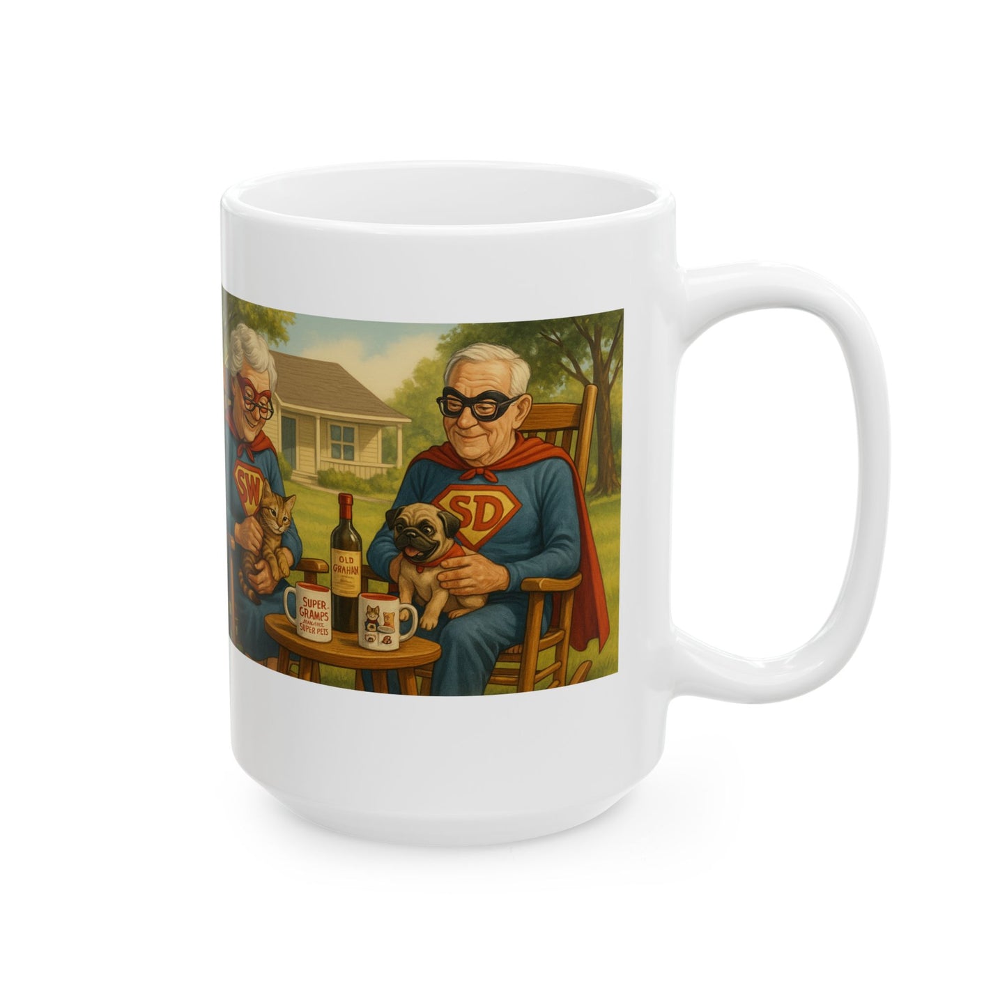 Super Grans, Super Pets Halloween Ceramic Mug - Chubby Little Cheeks Co.