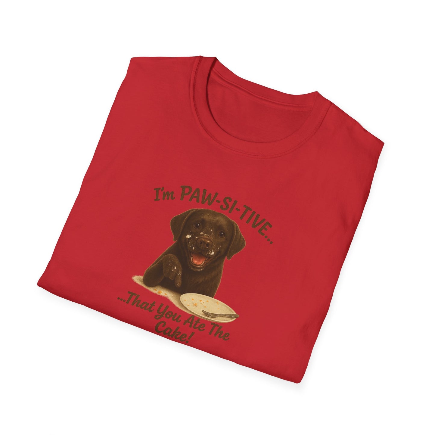 “I’m Paw-Si-Tive That You Ate The Cake!” Funny  Unisex Dog T-Shirt - Chubby Little Cheeks Co.