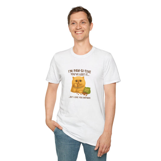 I’m Paw-si-tive You’ve Lost It Cat T-Shirt – Funny Persian Cat With Doggie Treats - Chubby Little Cheeks Co.