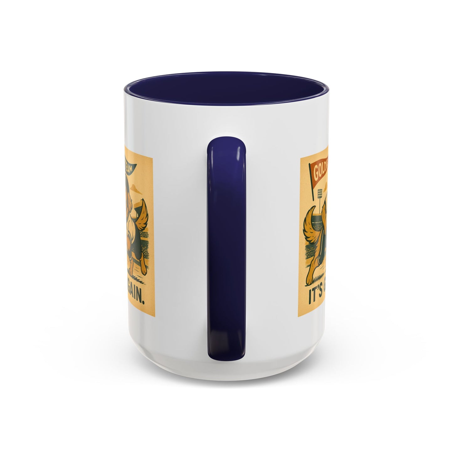 Game Day Golden Retrievers Vintage Football Mug - Chubby Little Cheeks Co.